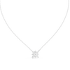 Floral cluster diamond pendant