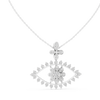 Evil eye pendant with floral diamond accents