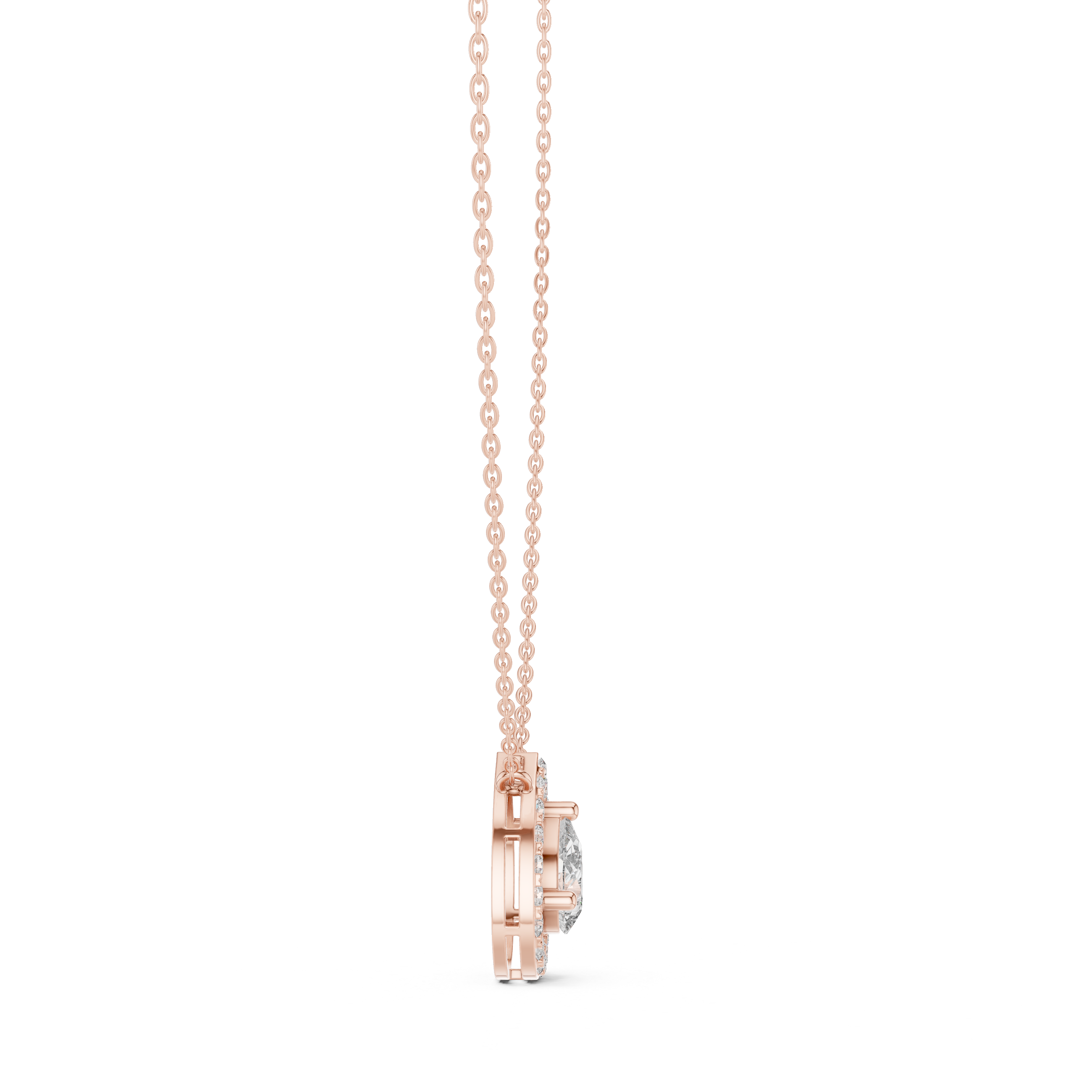 Gold Teardrop Diamond Pendant