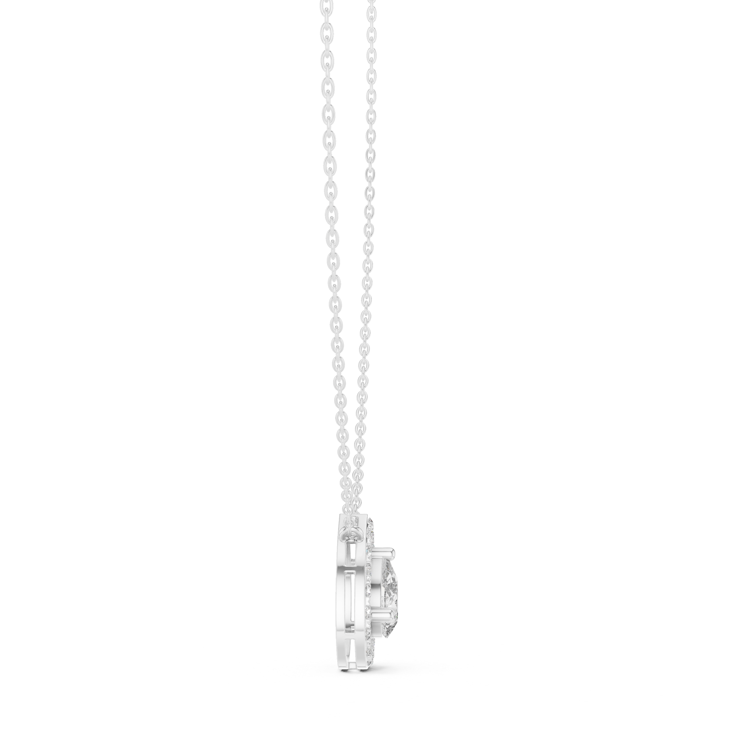 Gold Teardrop Diamond Pendant