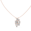 Clustered Emerald-Cut Diamond Pendant