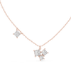 Clustered Princess-Cut Diamond Pendant
