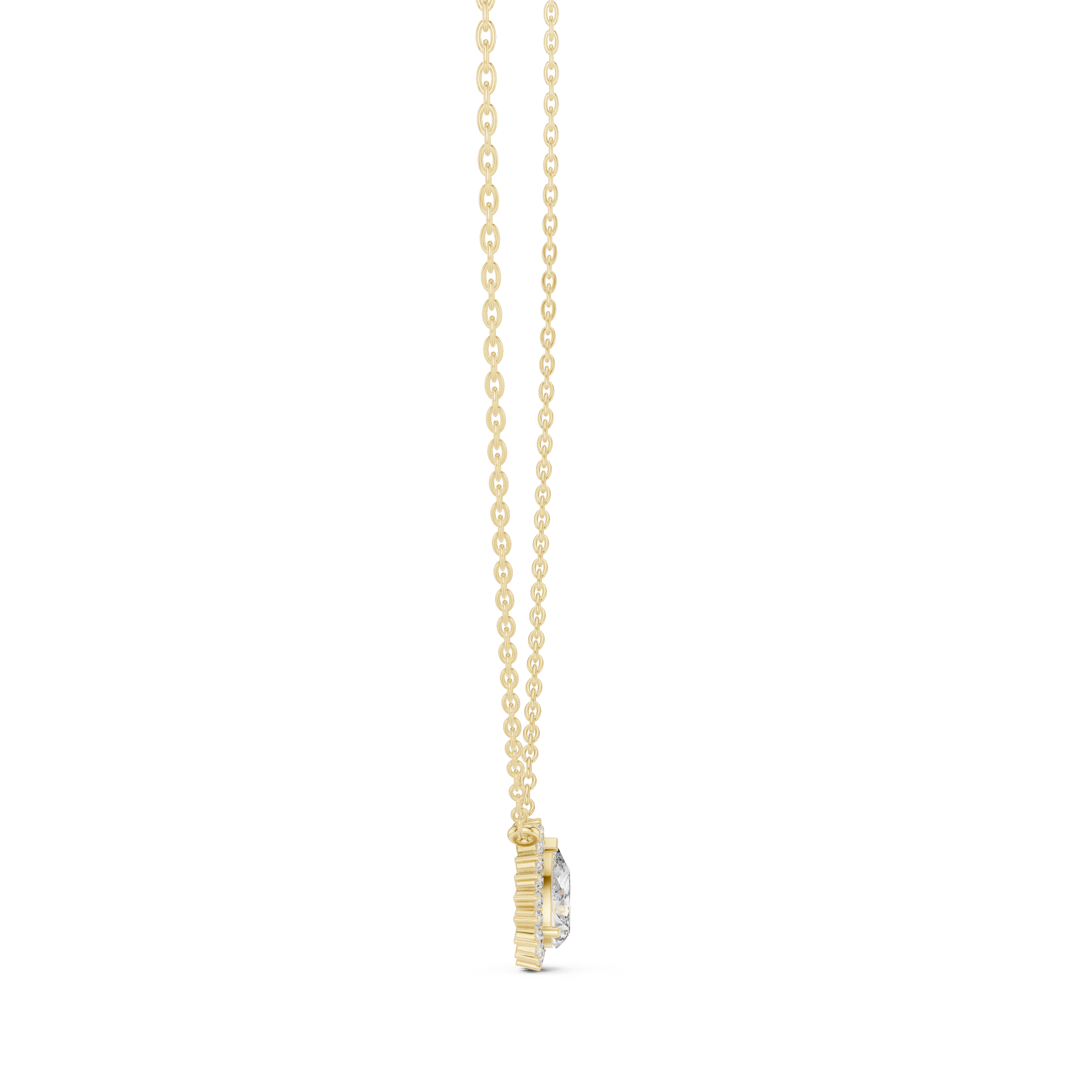 Teardrop Halo Diamond Pendant