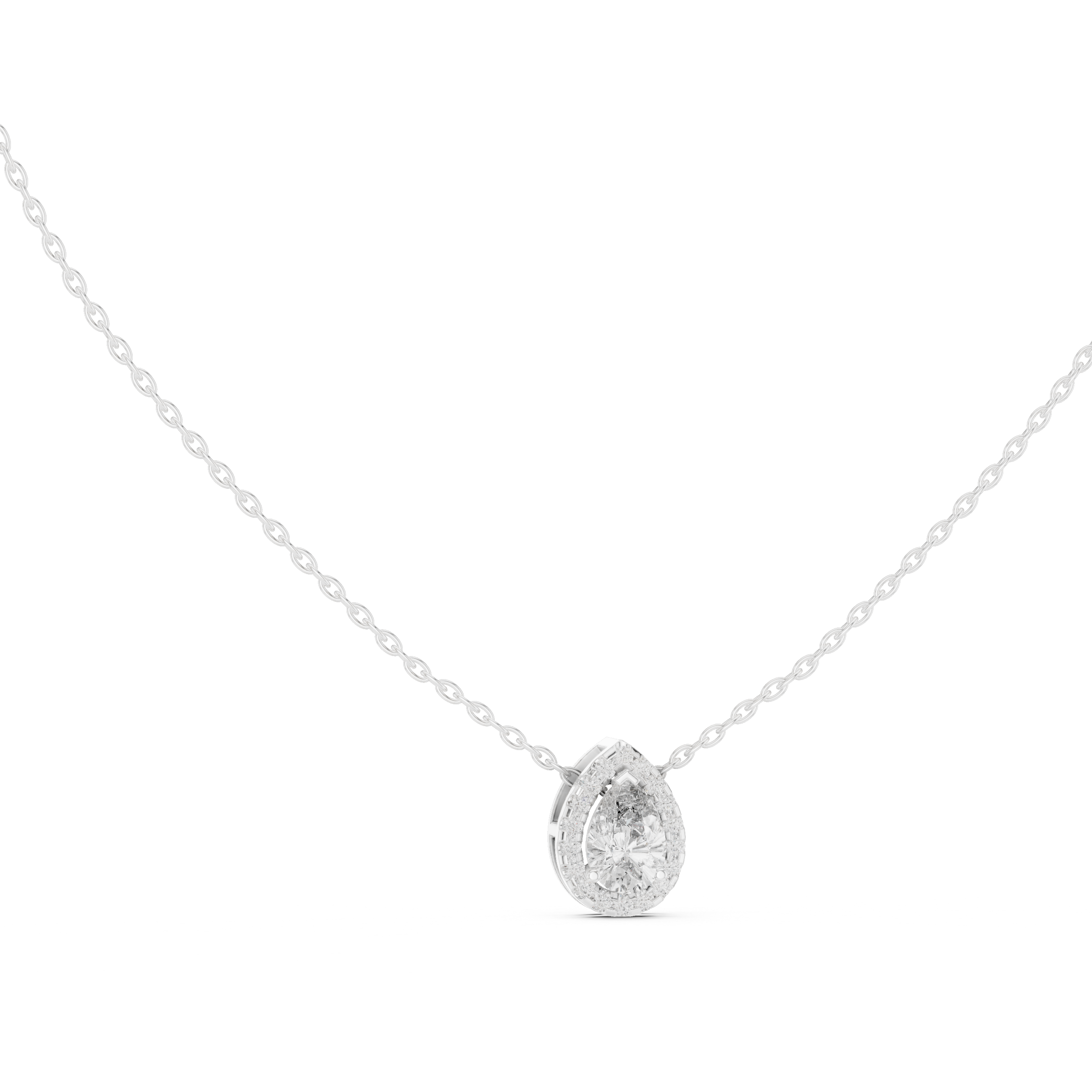 Sparkling Teardrop Diamond Pendant