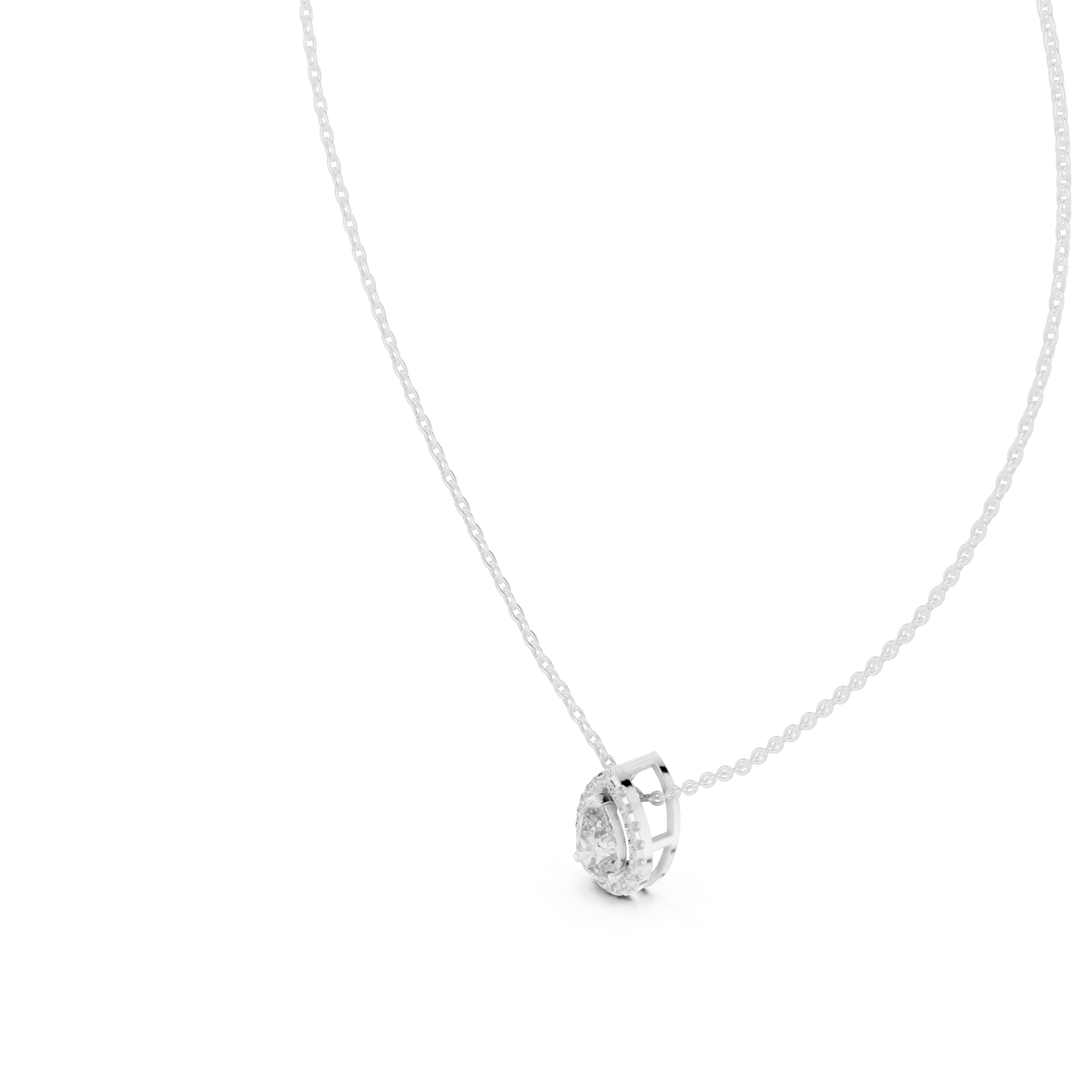 Sparkling Teardrop Diamond Pendant