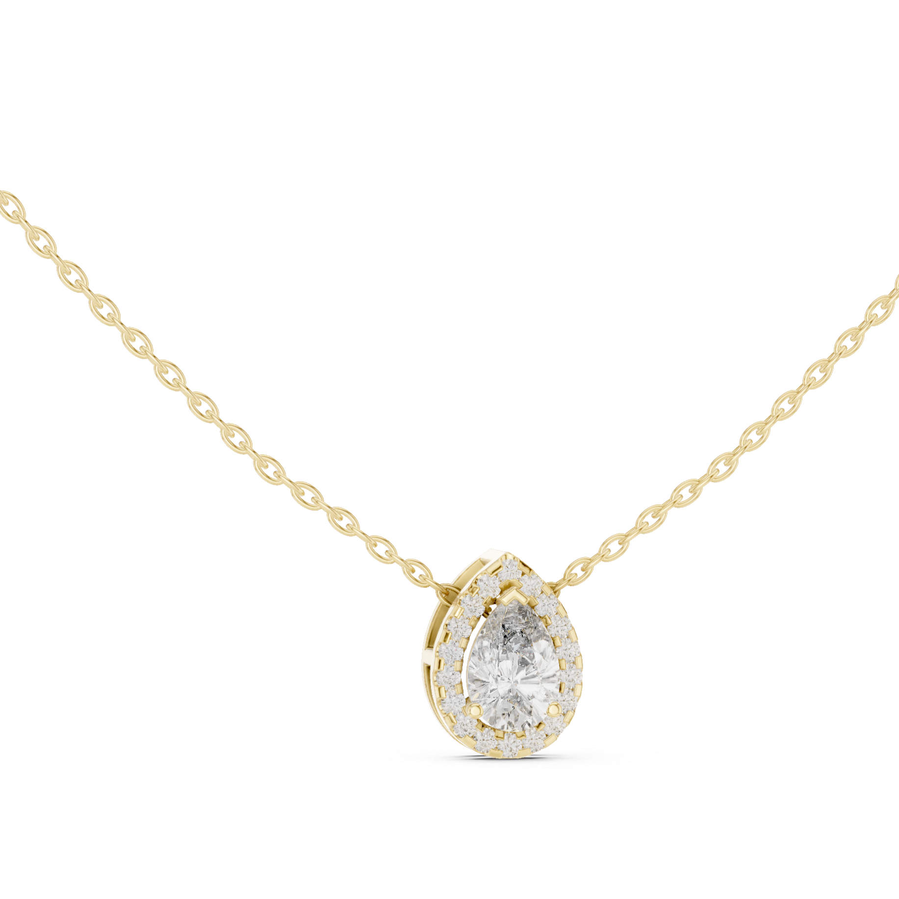 Sparkling Teardrop Diamond Pendant