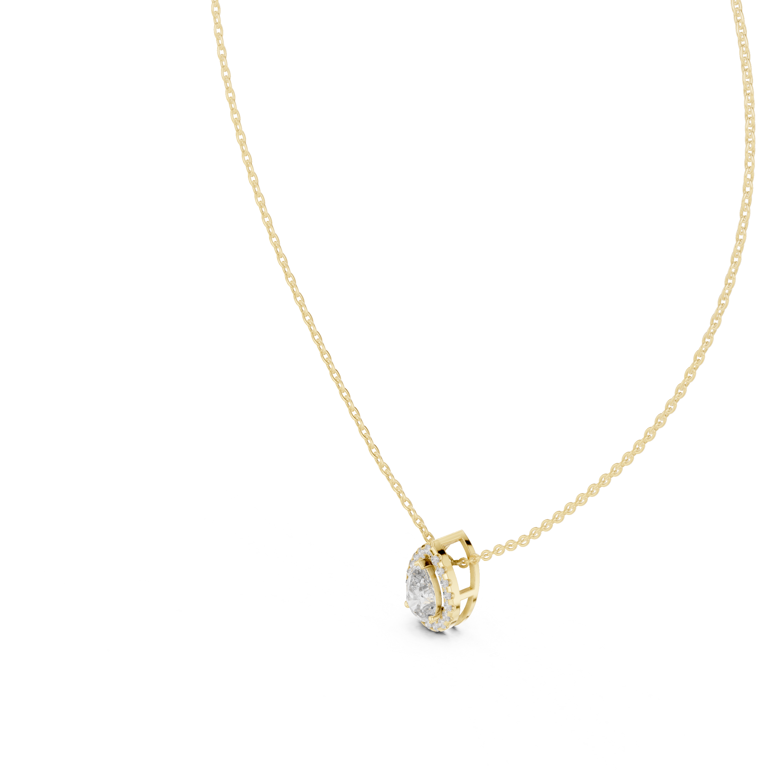 Sparkling Teardrop Diamond Pendant
