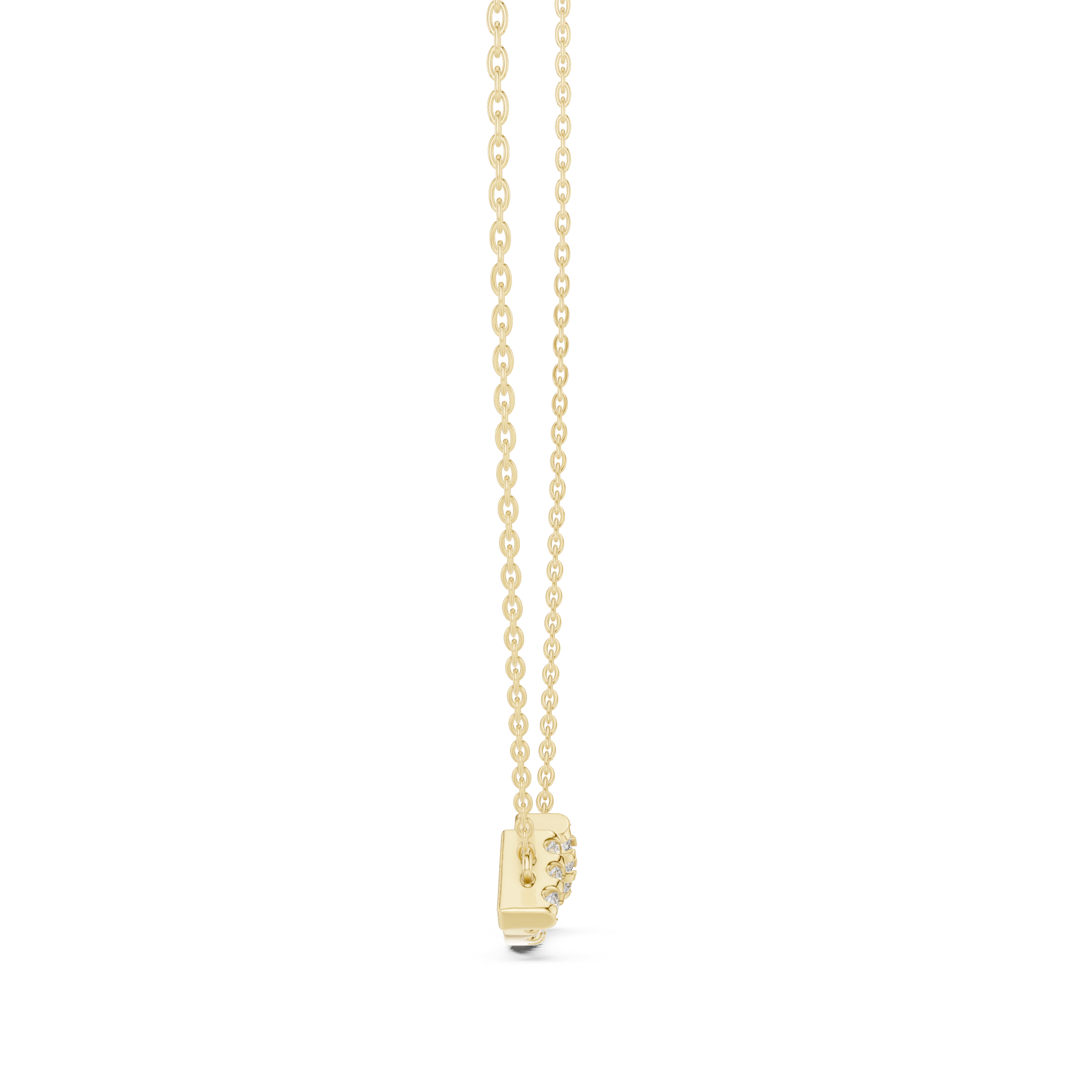 Diamond-Accented Smile Bar pendant