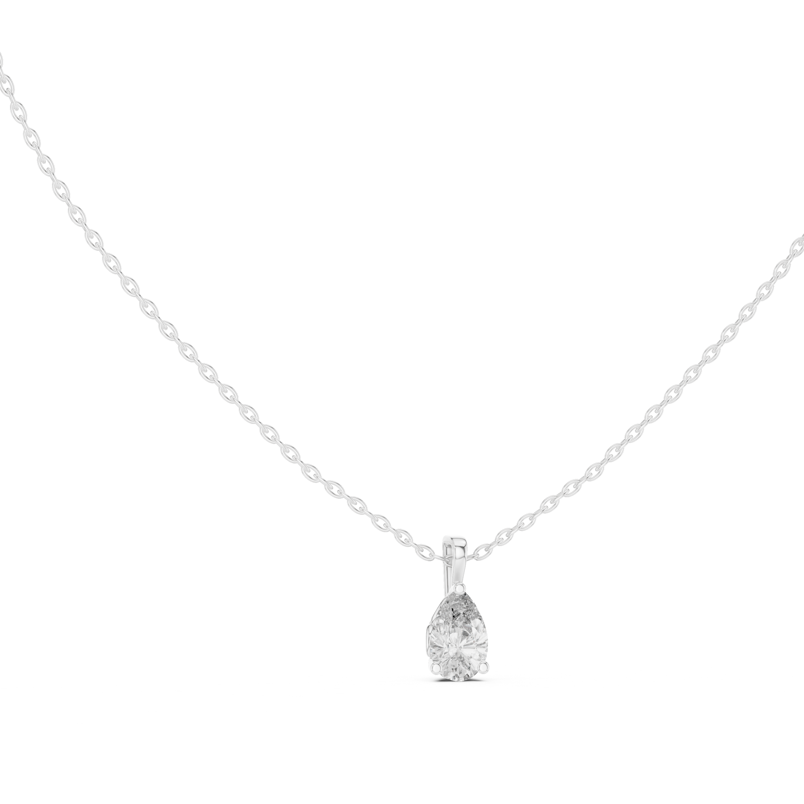 Pendant with Pear-Shaped Diamond