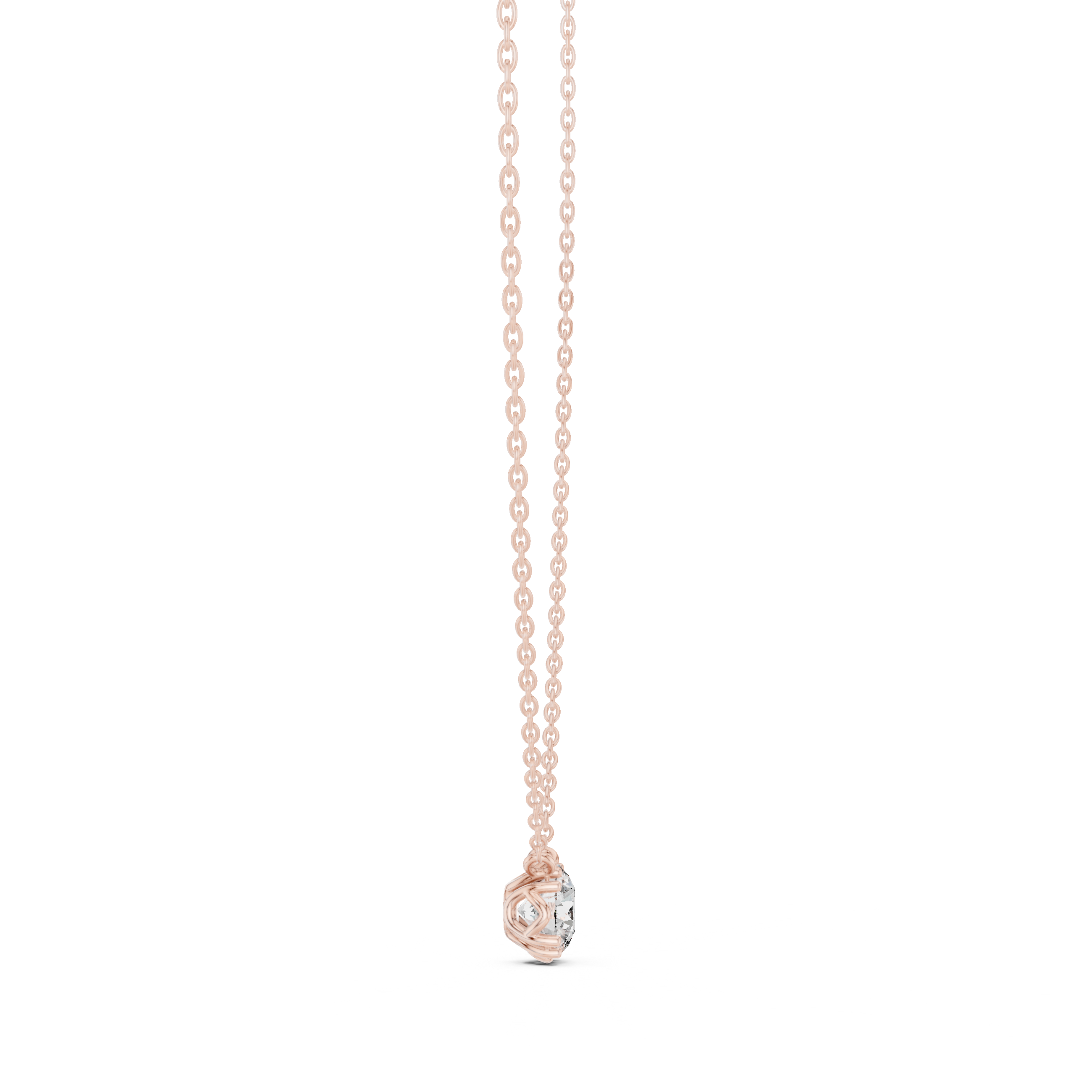 Solitaire Pendant with Round Brilliant-Cut Diamond