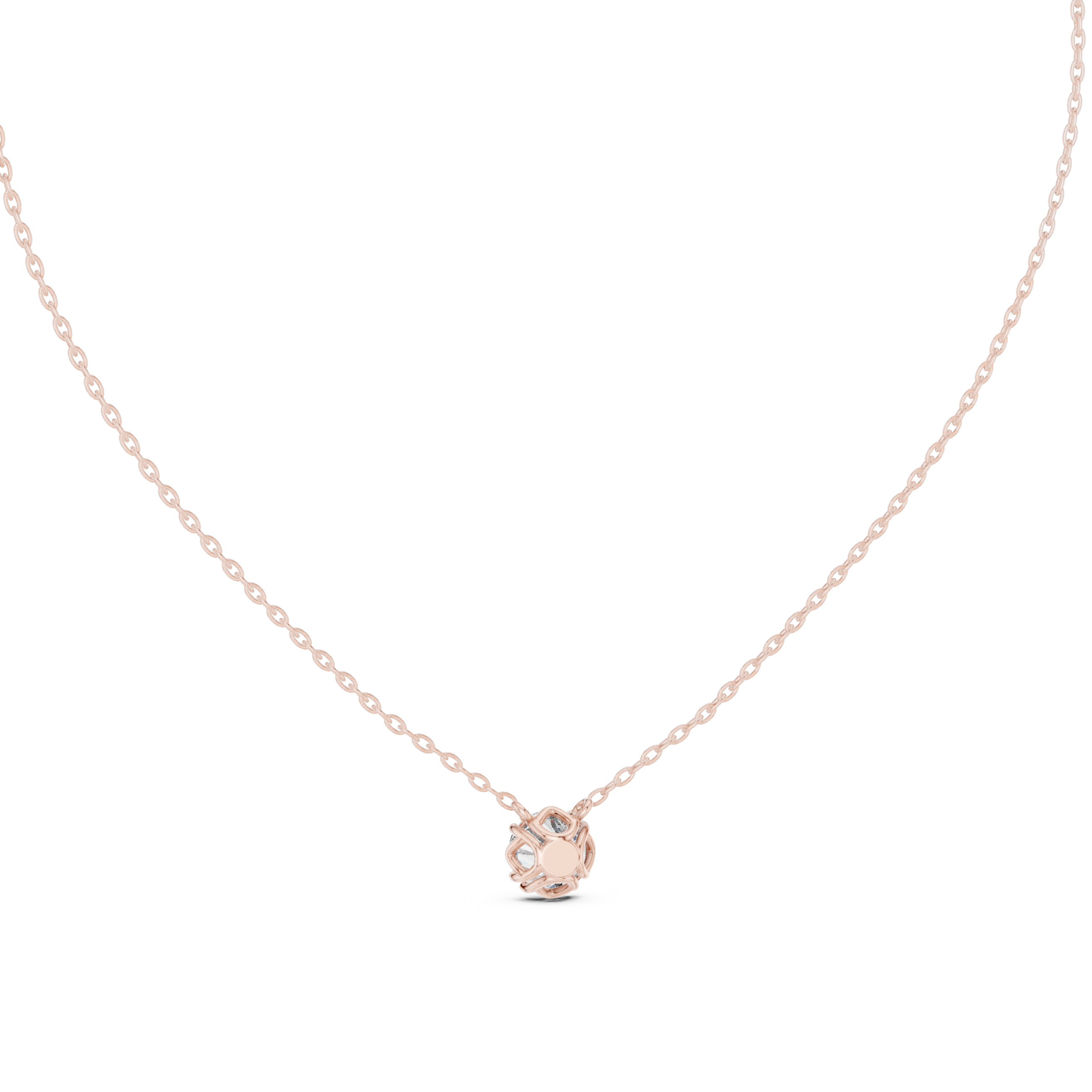 Solitaire Pendant with Round Brilliant-Cut Diamond