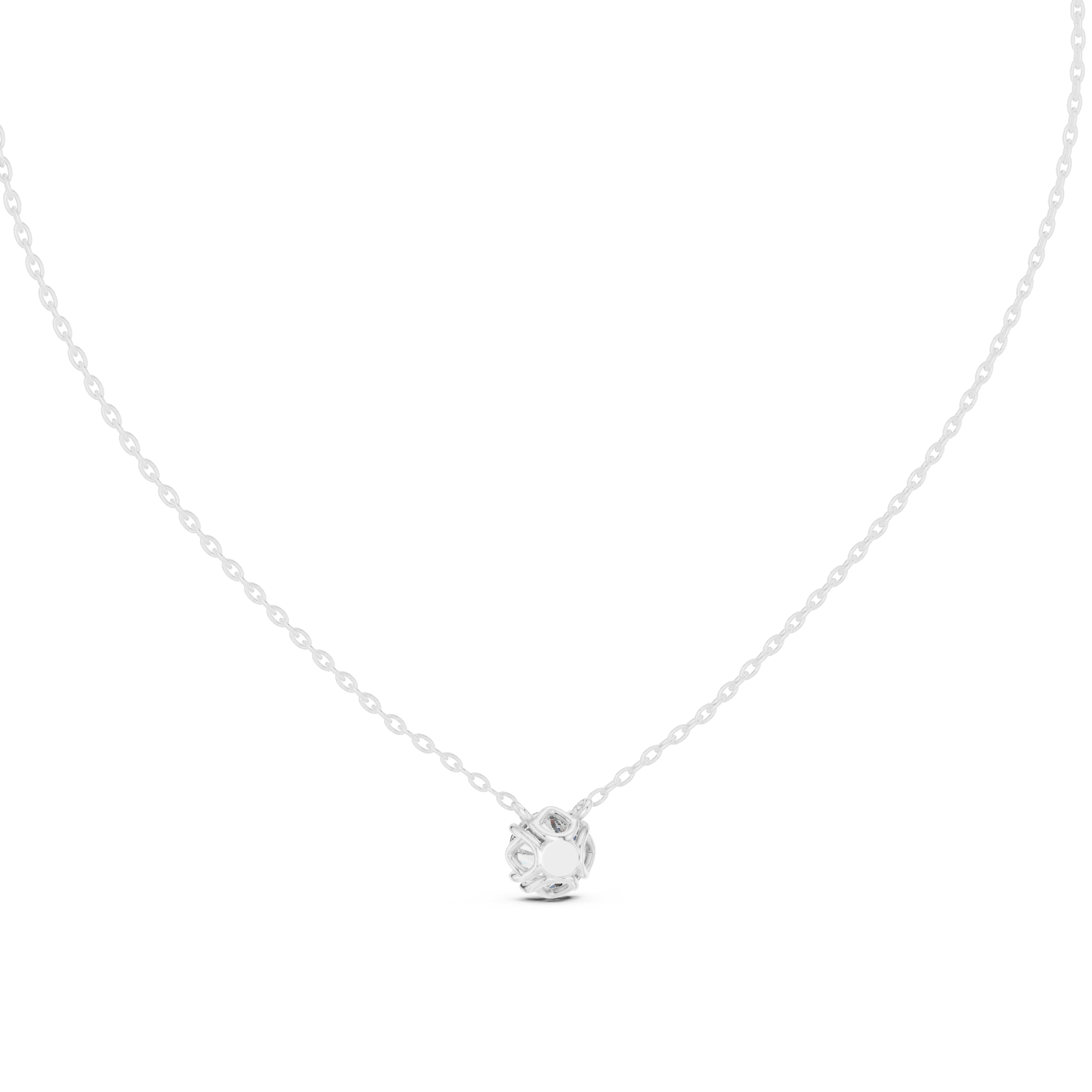 Solitaire Pendant with Round Brilliant-Cut Diamond