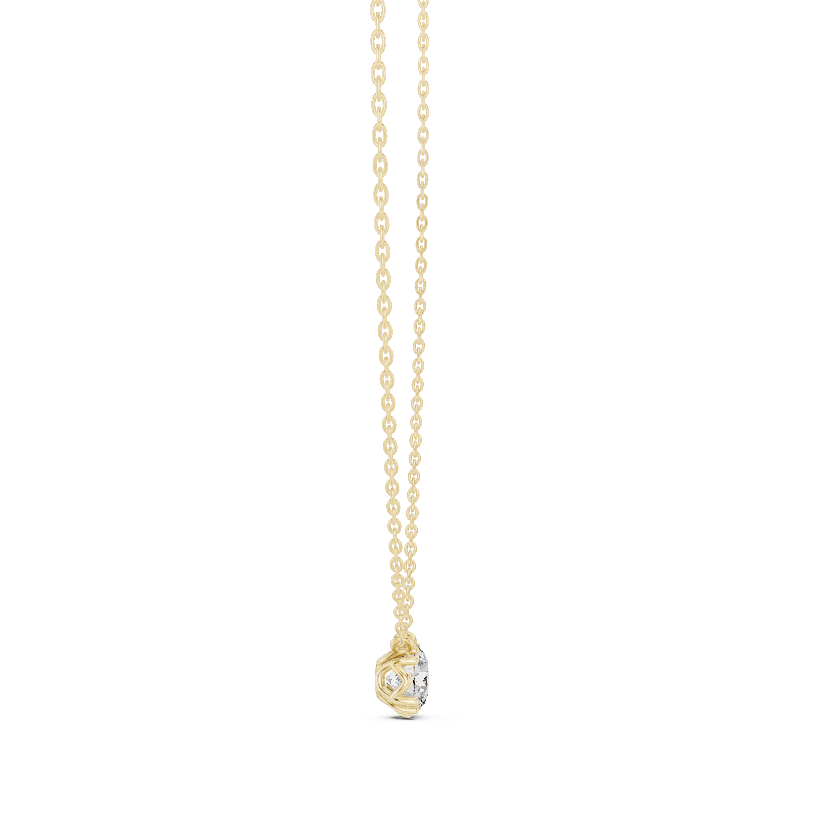 Solitaire Pendant with Round Brilliant-Cut Diamond