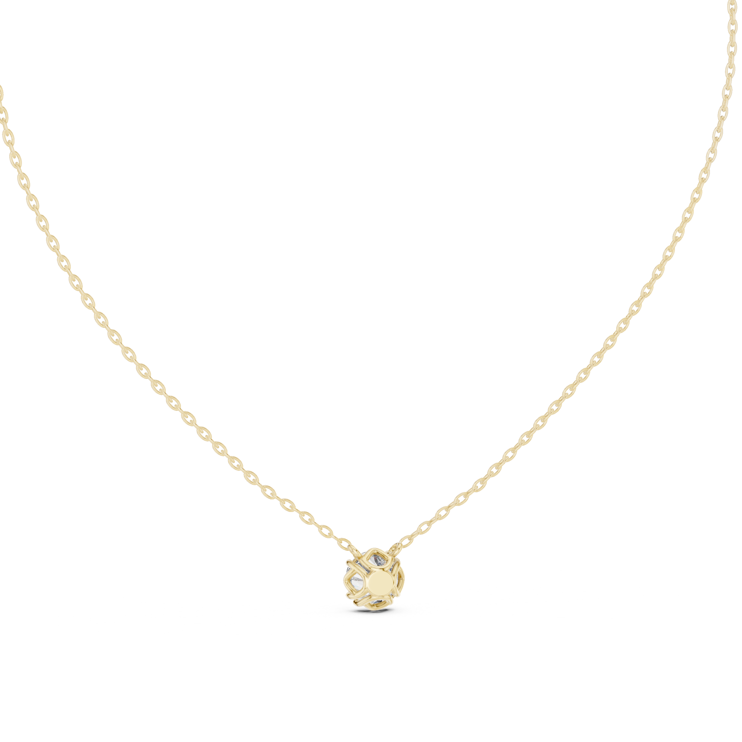 Solitaire Pendant with Round Brilliant-Cut Diamond