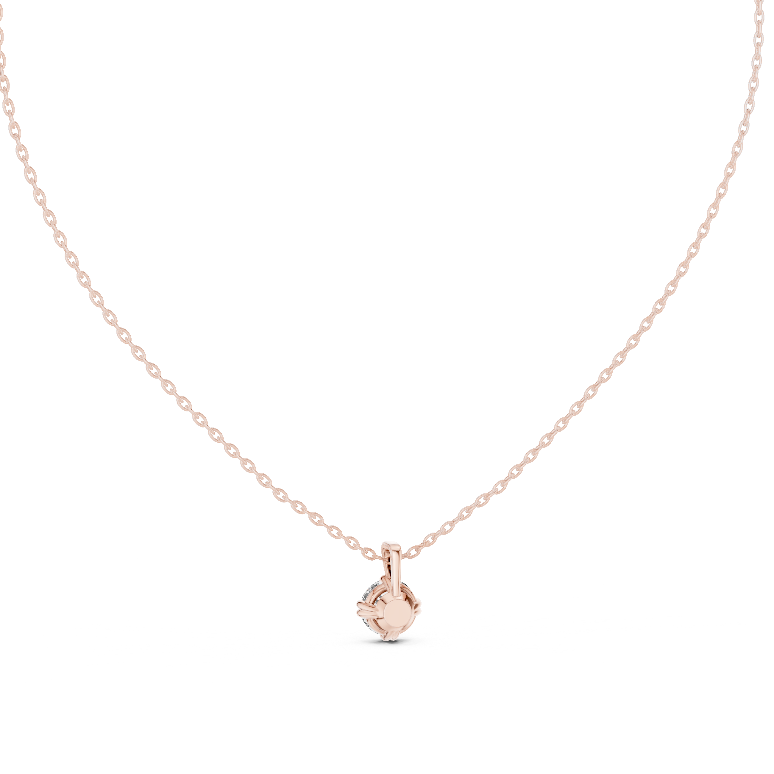Pendant with Round Brilliant Diamond in Crown Setting