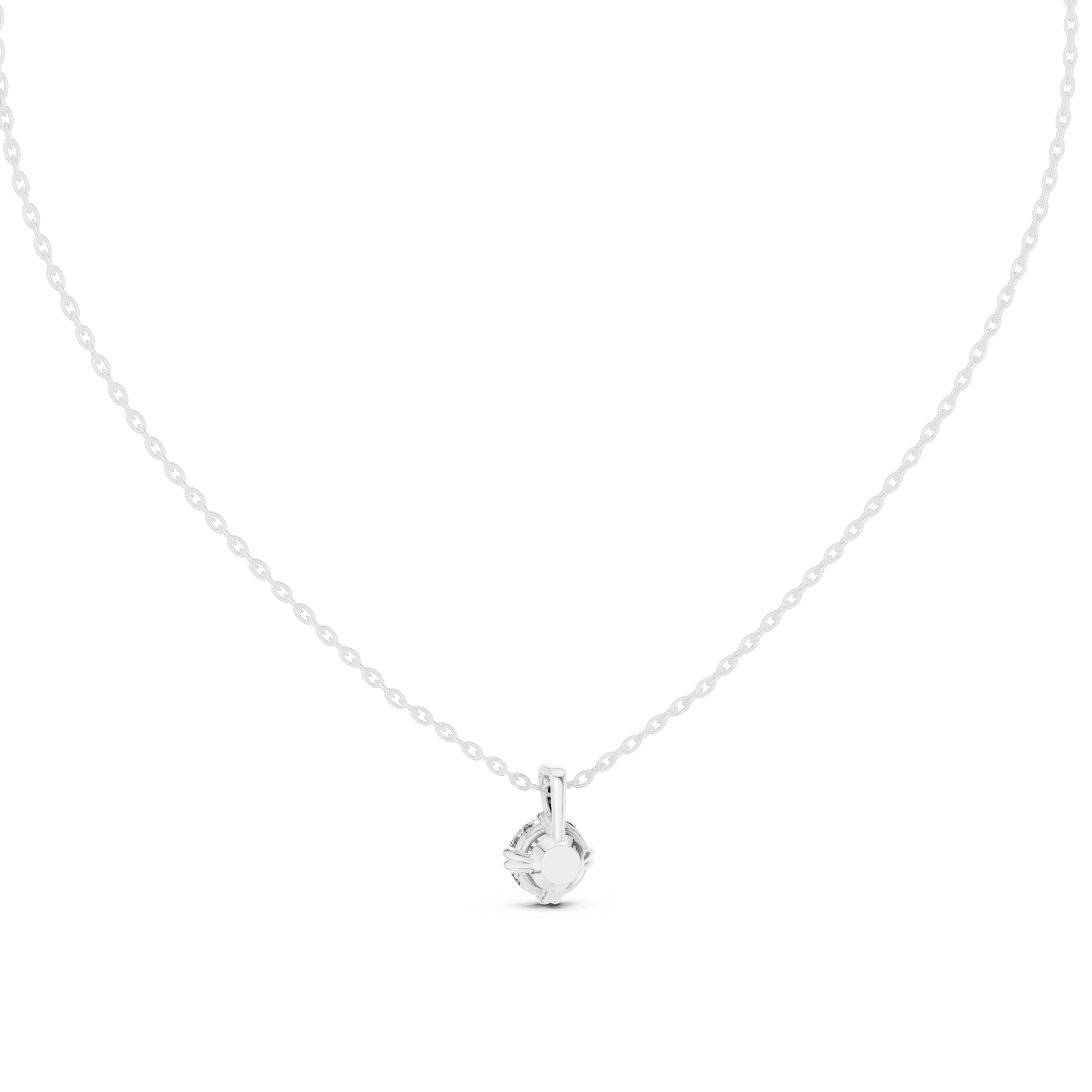 Pendant with Round Brilliant Diamond in Crown Setting