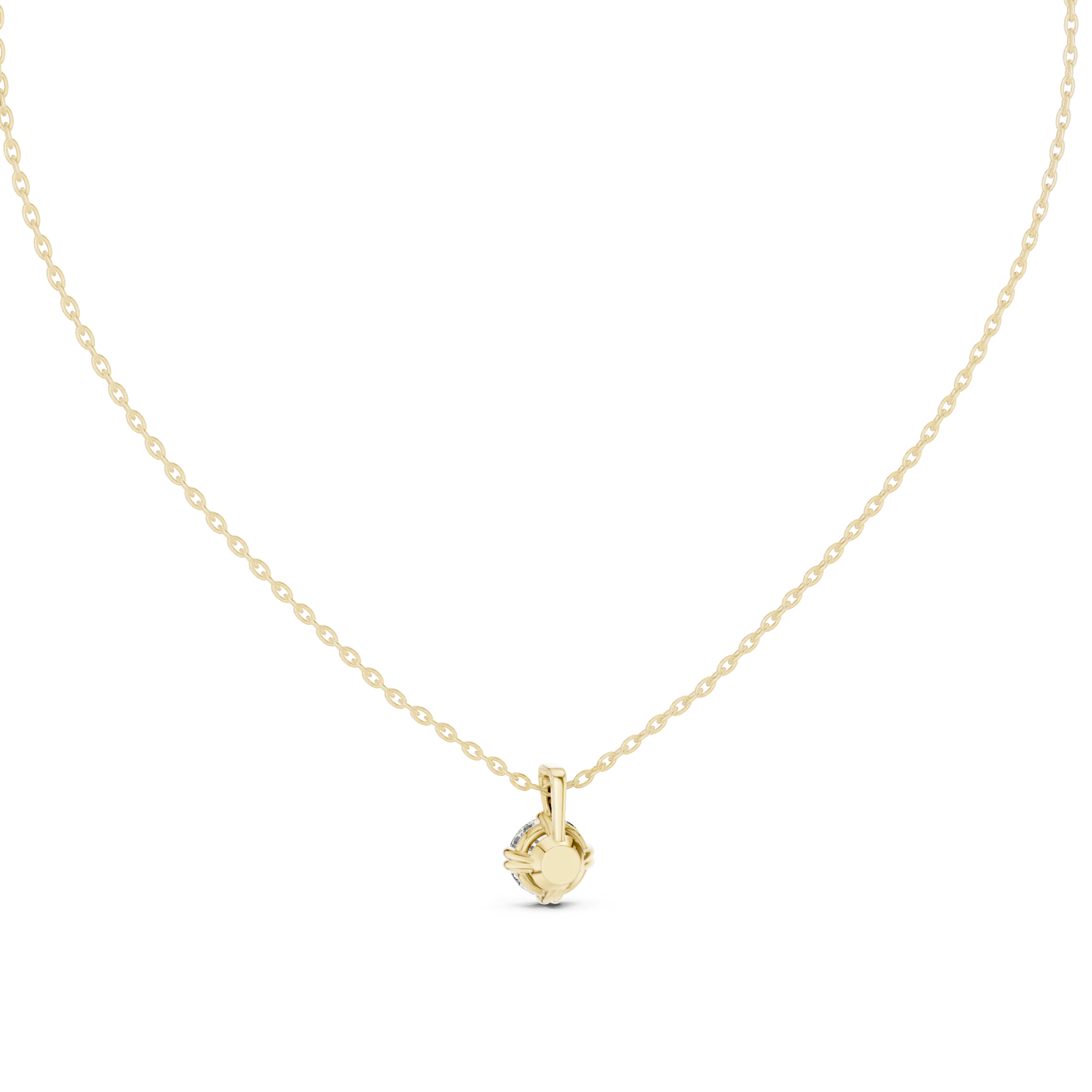 Pendant with Round Brilliant Diamond in Crown Setting