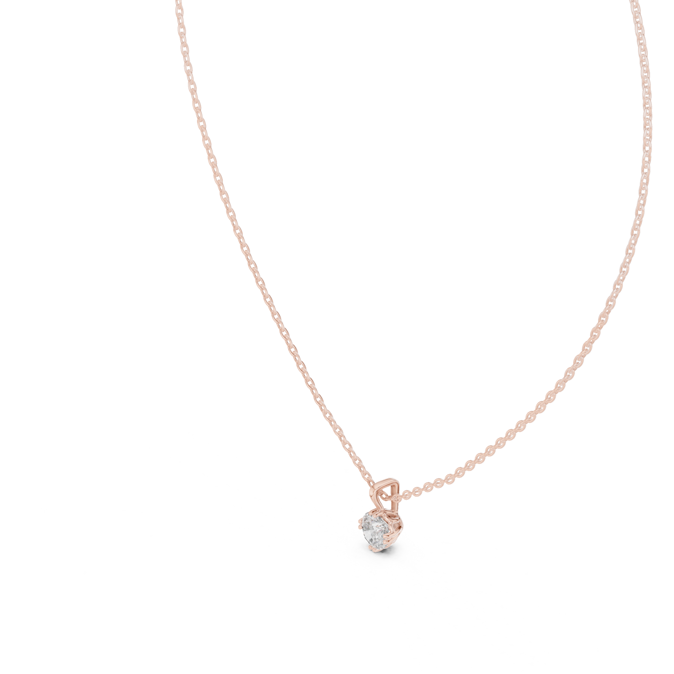 Round-Cut Diamond Solitaire Pendant