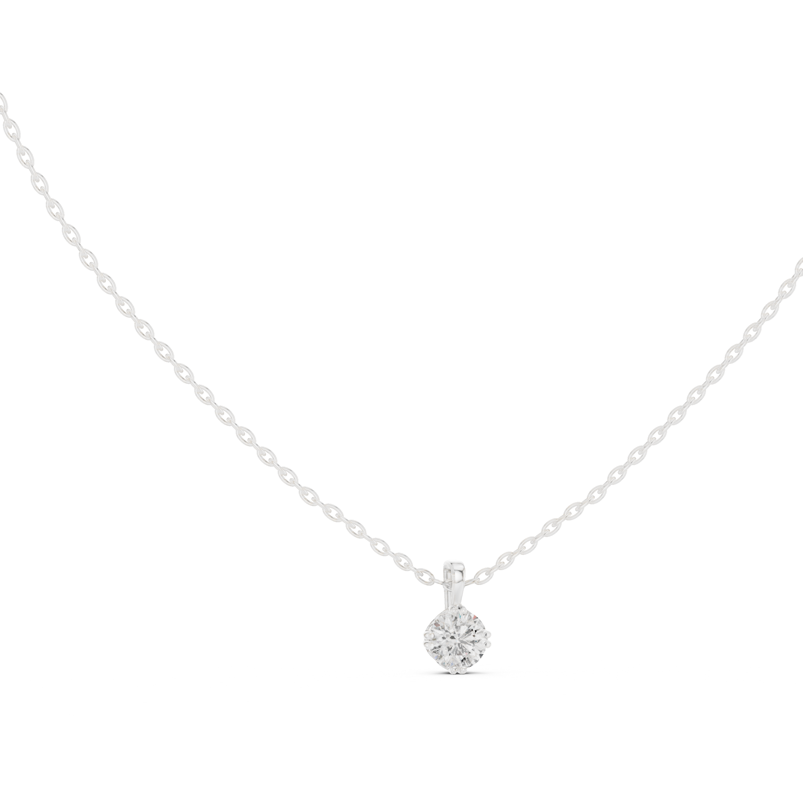 Round-Cut Diamond Solitaire Pendant