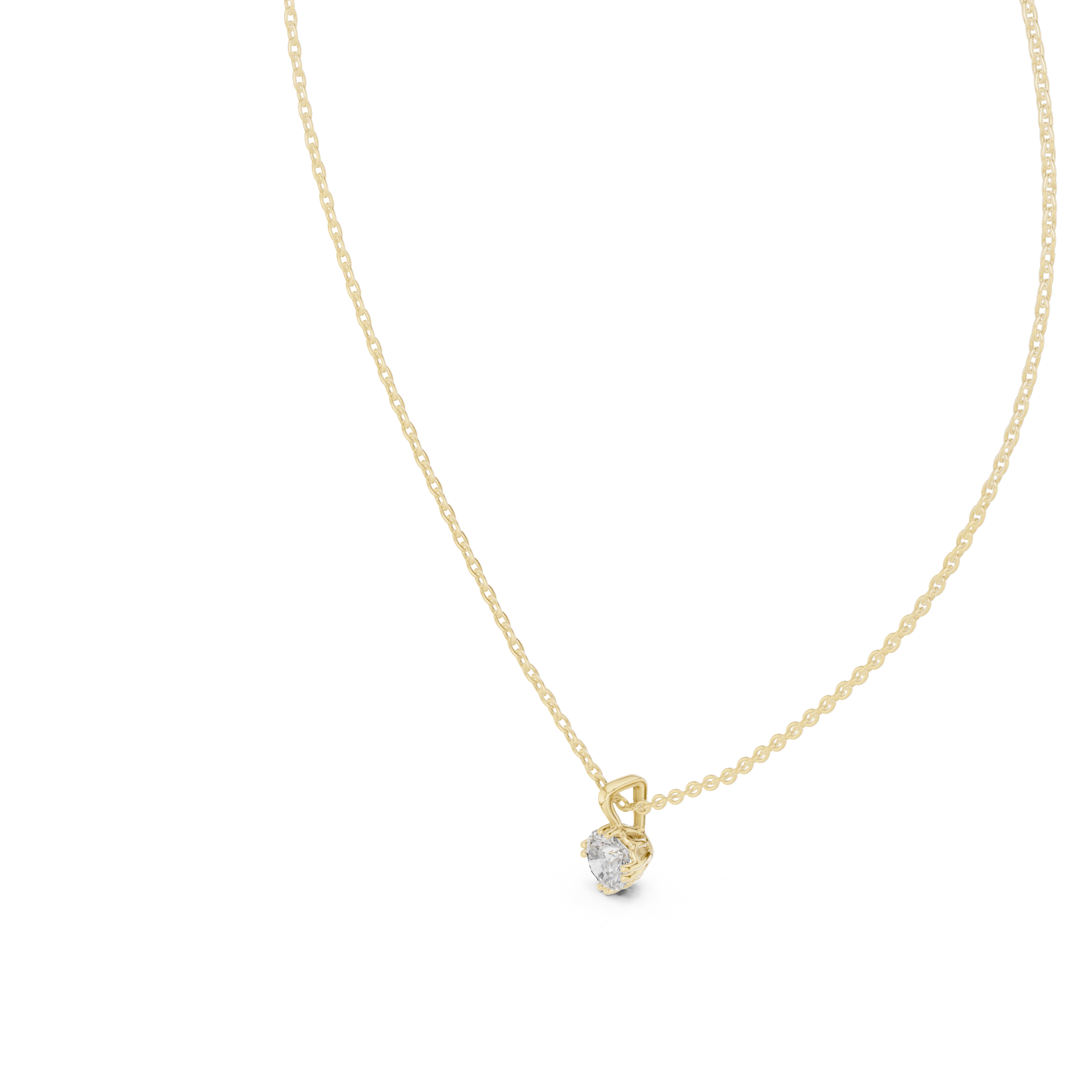 Round-Cut Diamond Solitaire Pendant