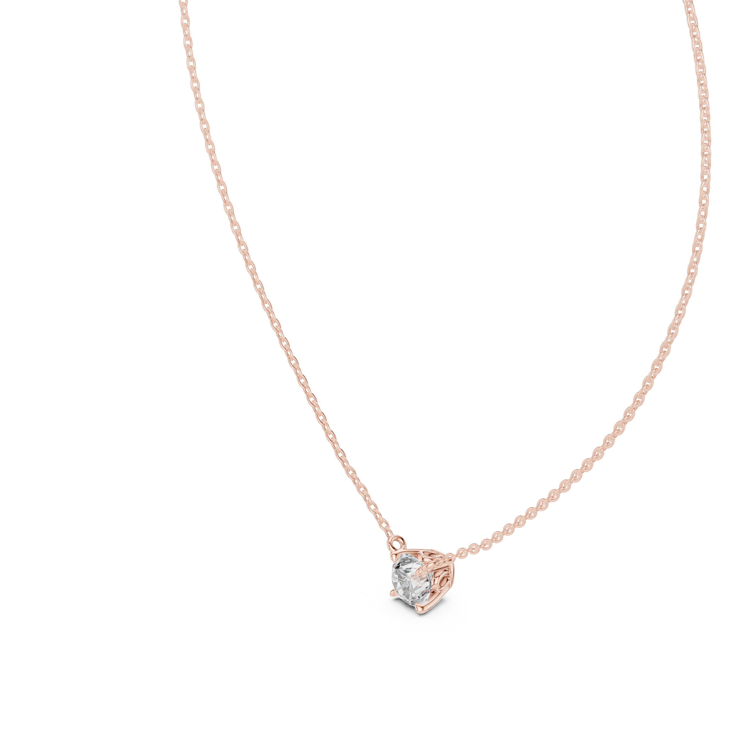 Classic Round Diamond Pendant