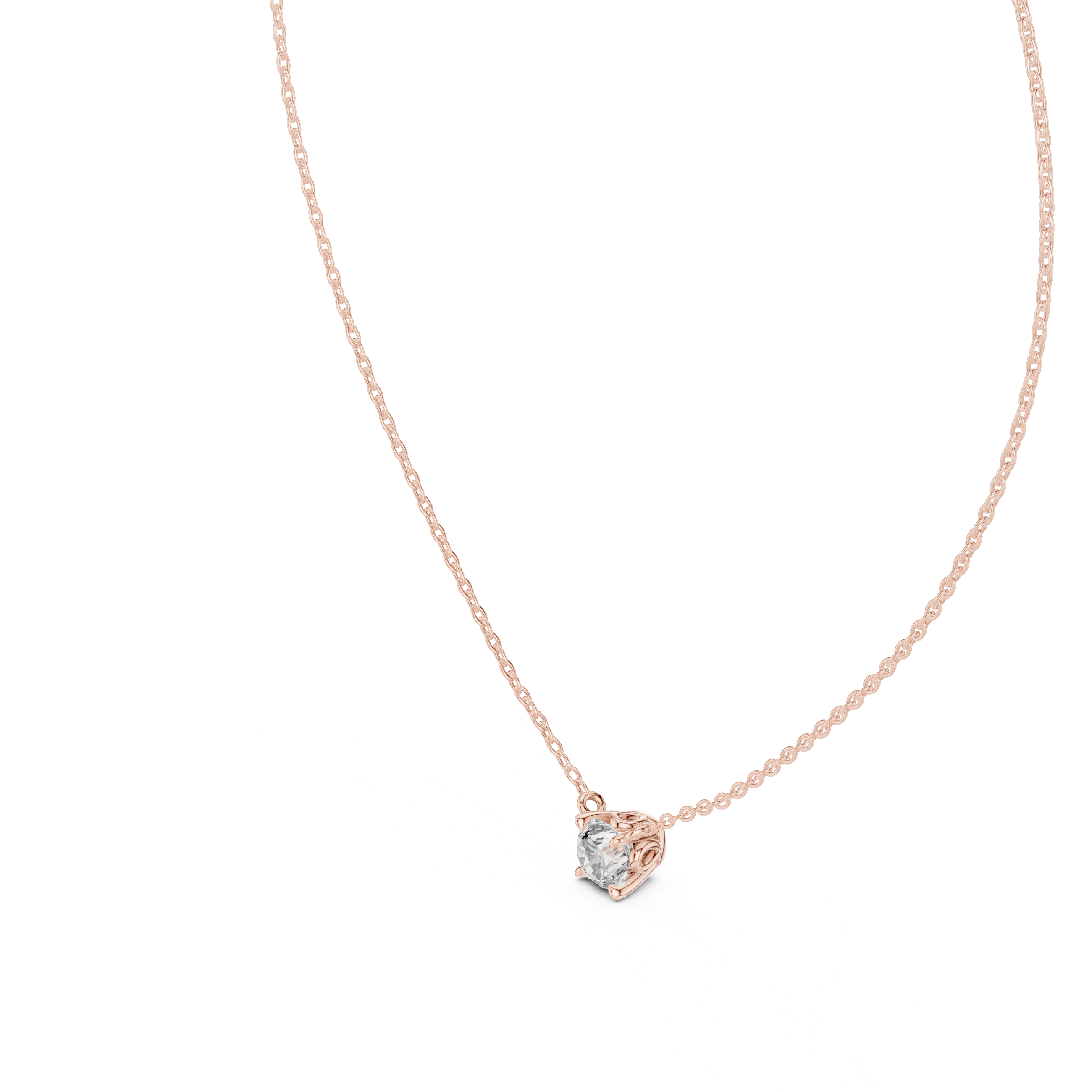 Delicate Round Diamond Pendant