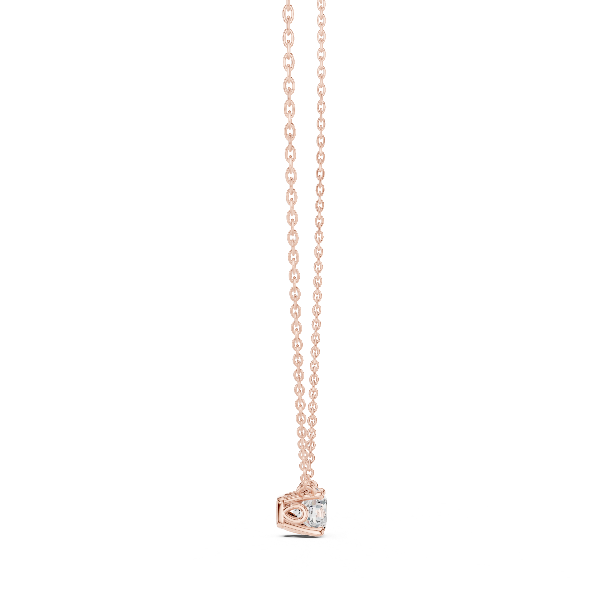 Delicate Round Diamond Pendant