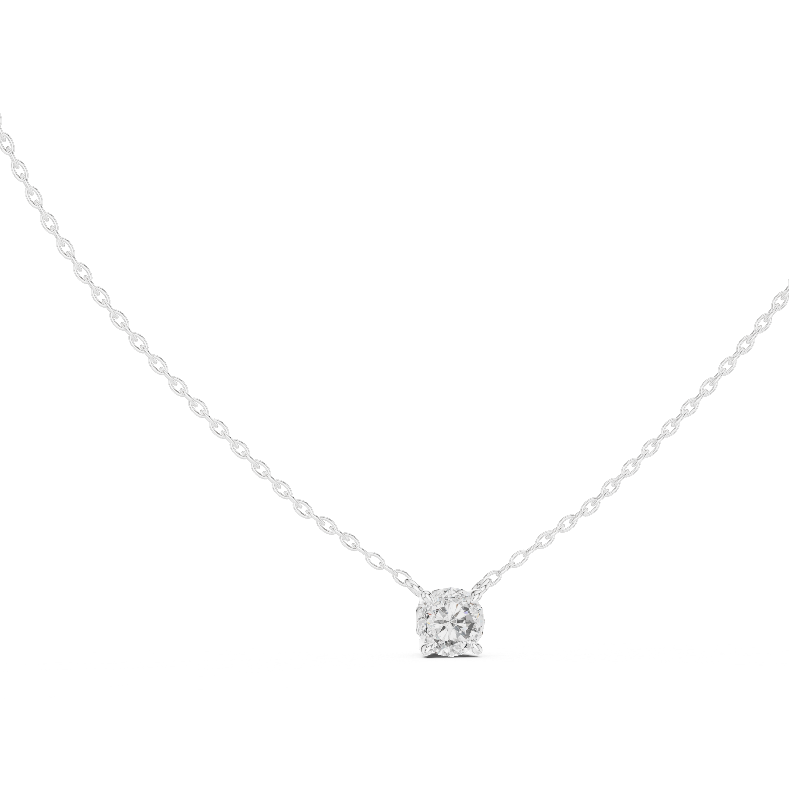 Delicate Round Diamond Pendant