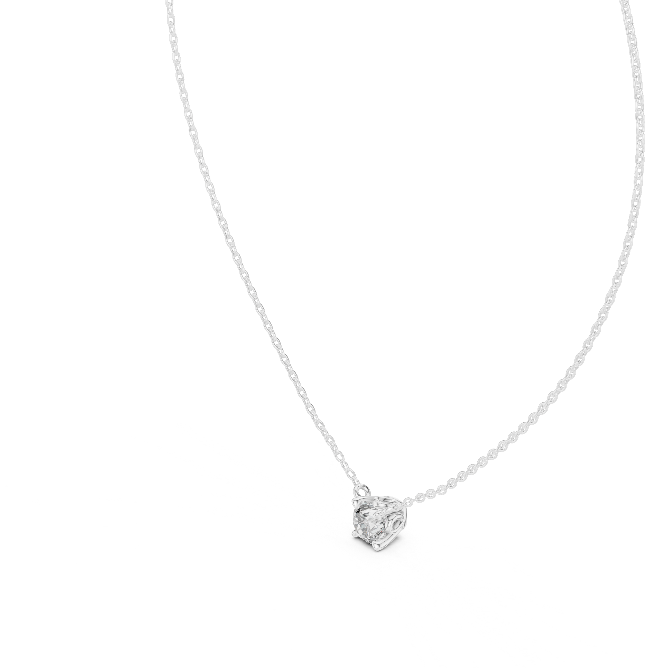Delicate Round Diamond Pendant