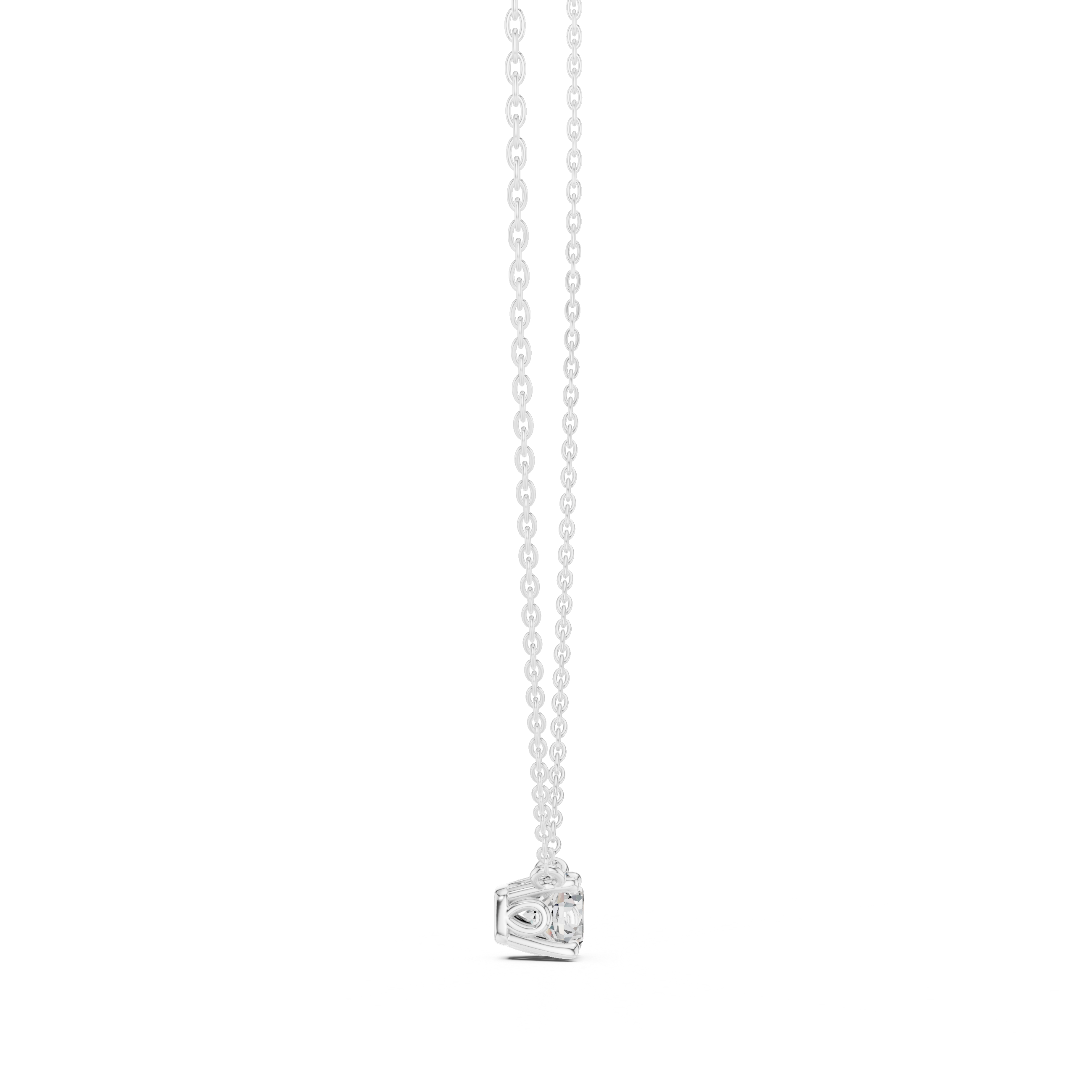 Delicate Round Diamond Pendant
