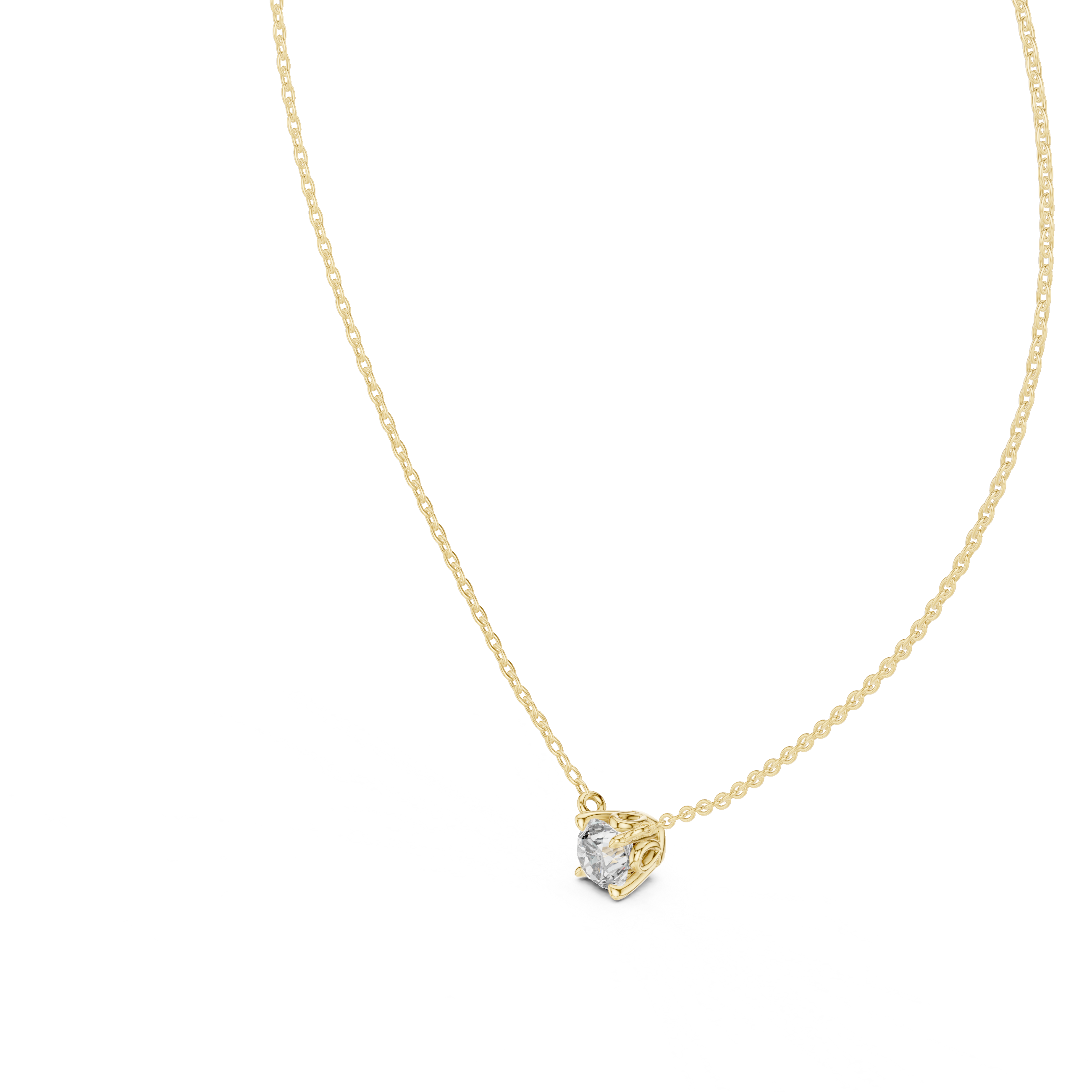 Delicate Round Diamond Pendant