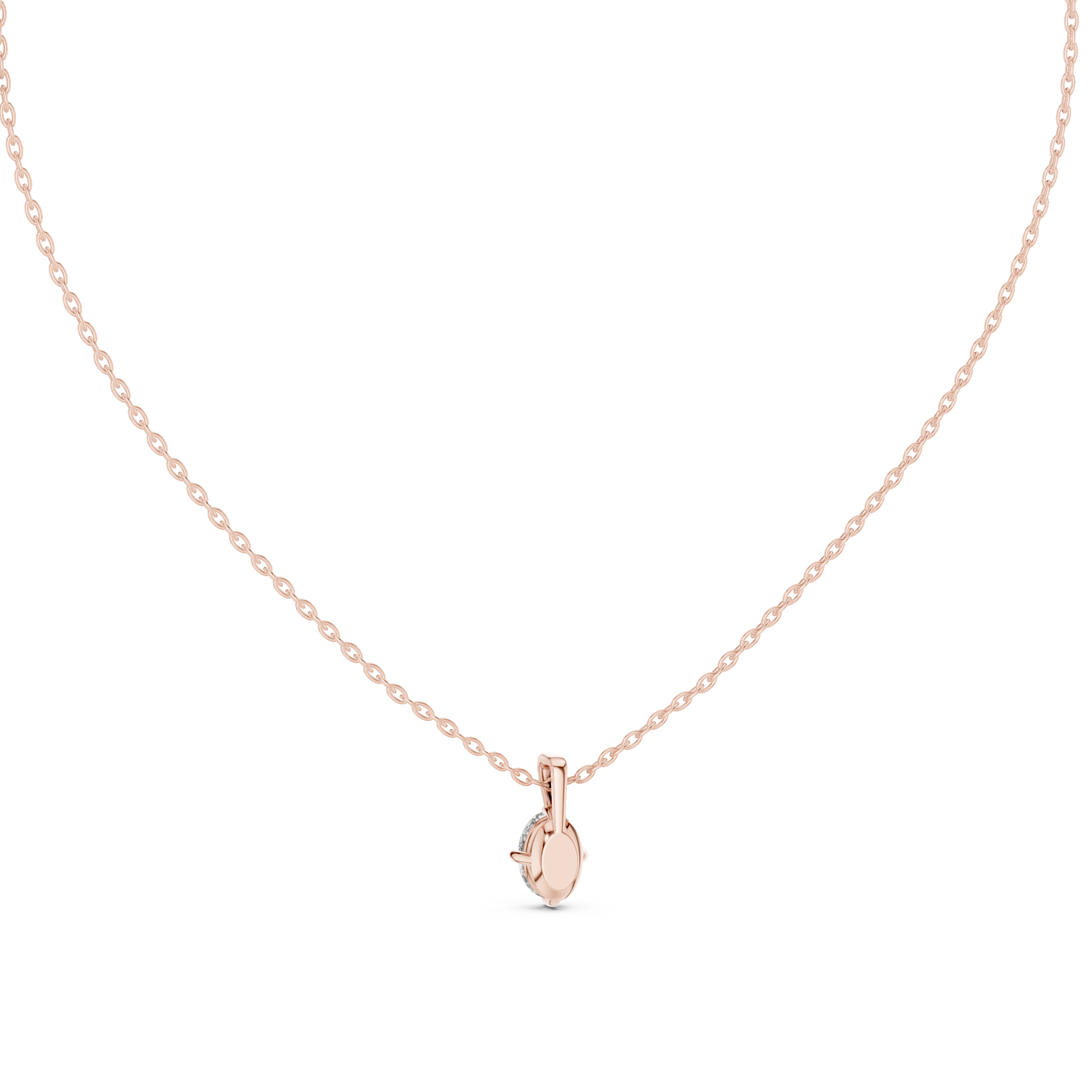single oval clear gemstone pendant