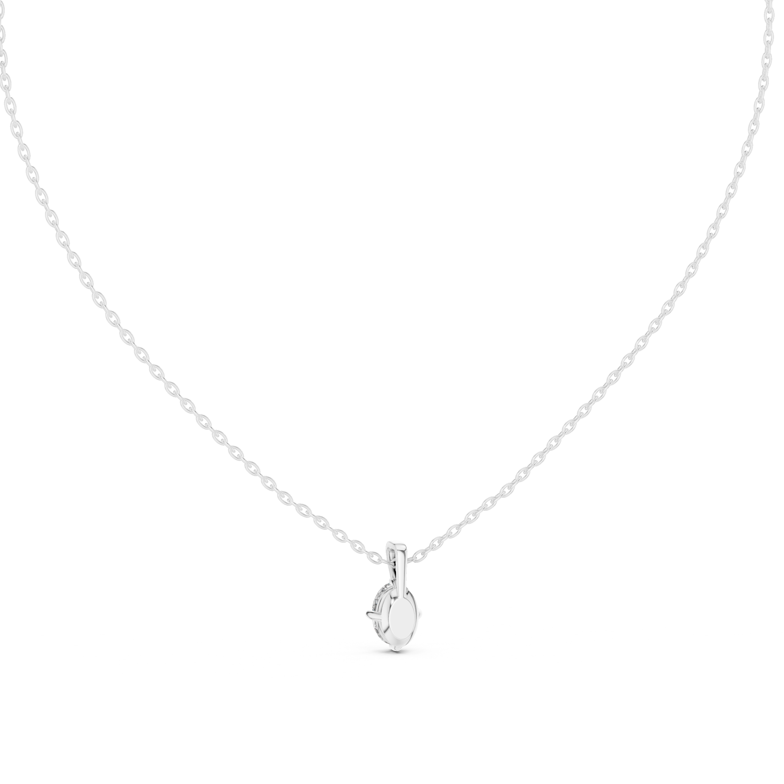 single oval clear gemstone pendant