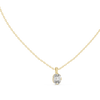 Oval Diamond Rose Gold Pendant