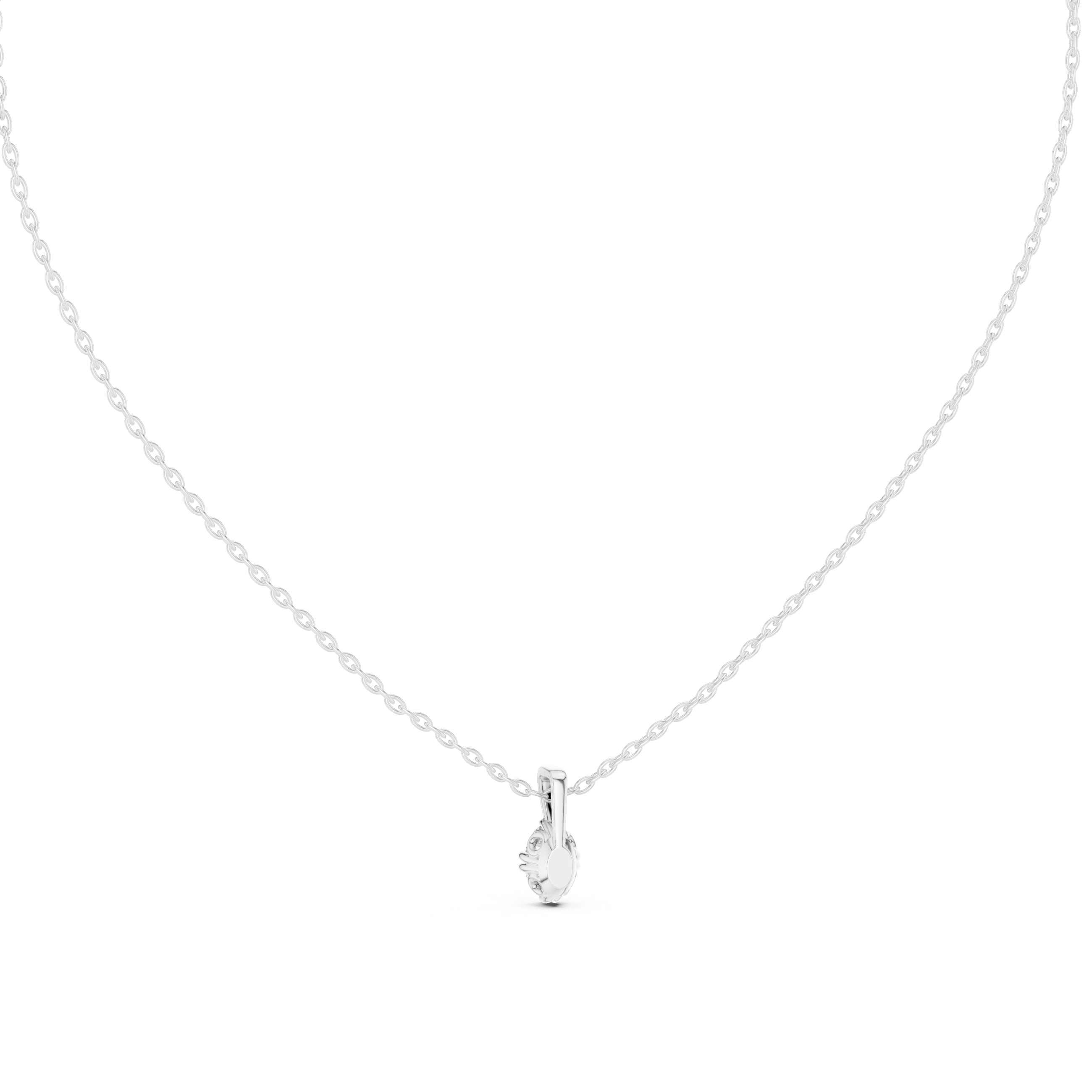 classic elegance stunning oval-shaped diamond pendant