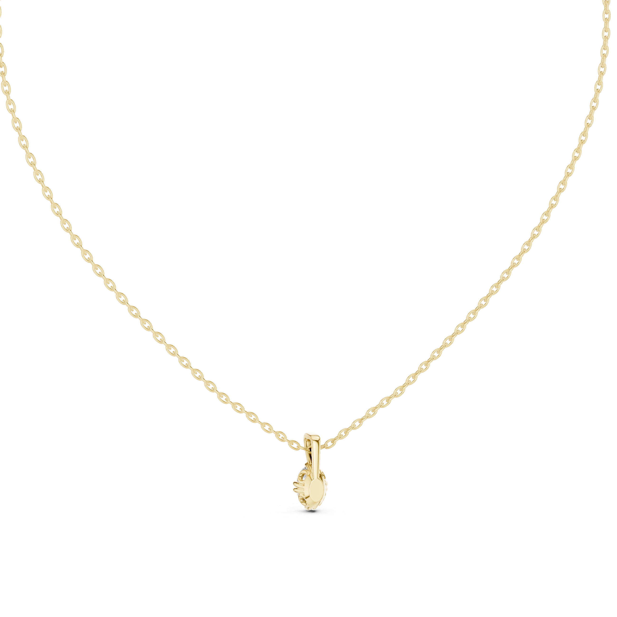 classic elegance stunning oval-shaped diamond pendant