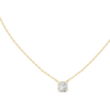 "Radiant Cushion Cut Solitaire Diamond Pendant"