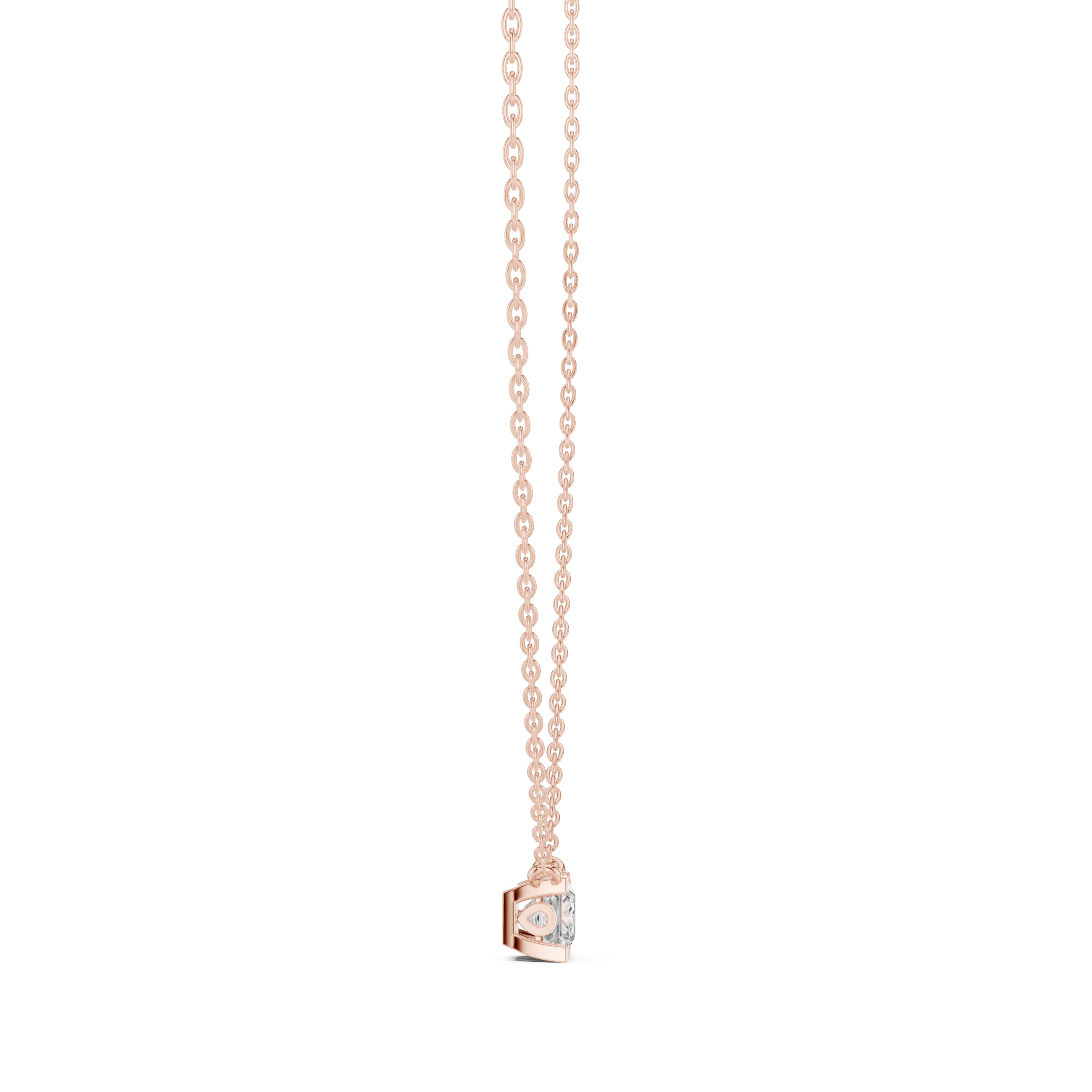 Princess Cut Solitaire Pendan