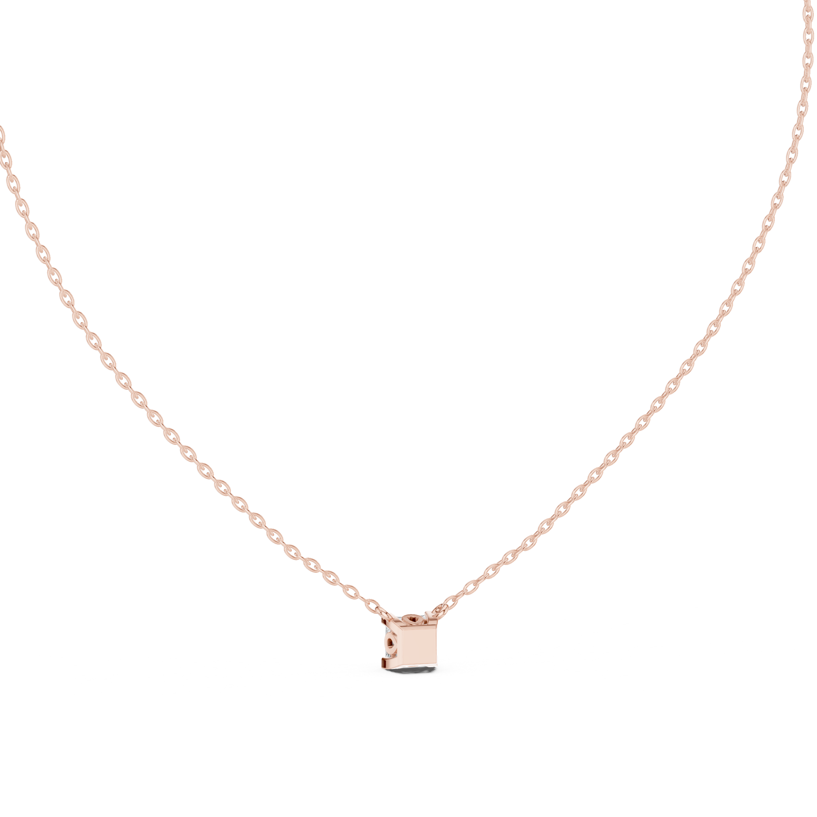 Princess Cut Solitaire Pendan