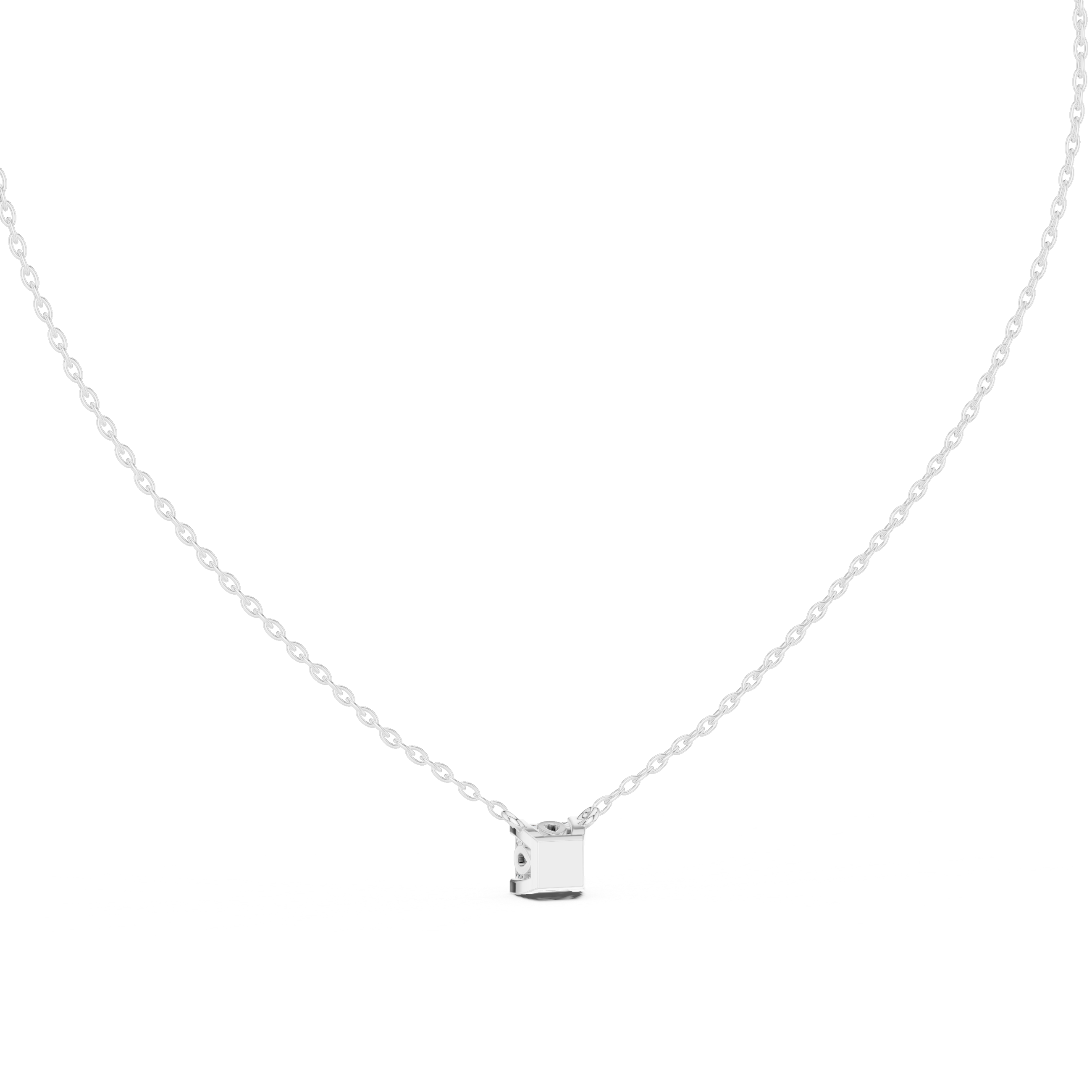Princess Cut Solitaire Pendan