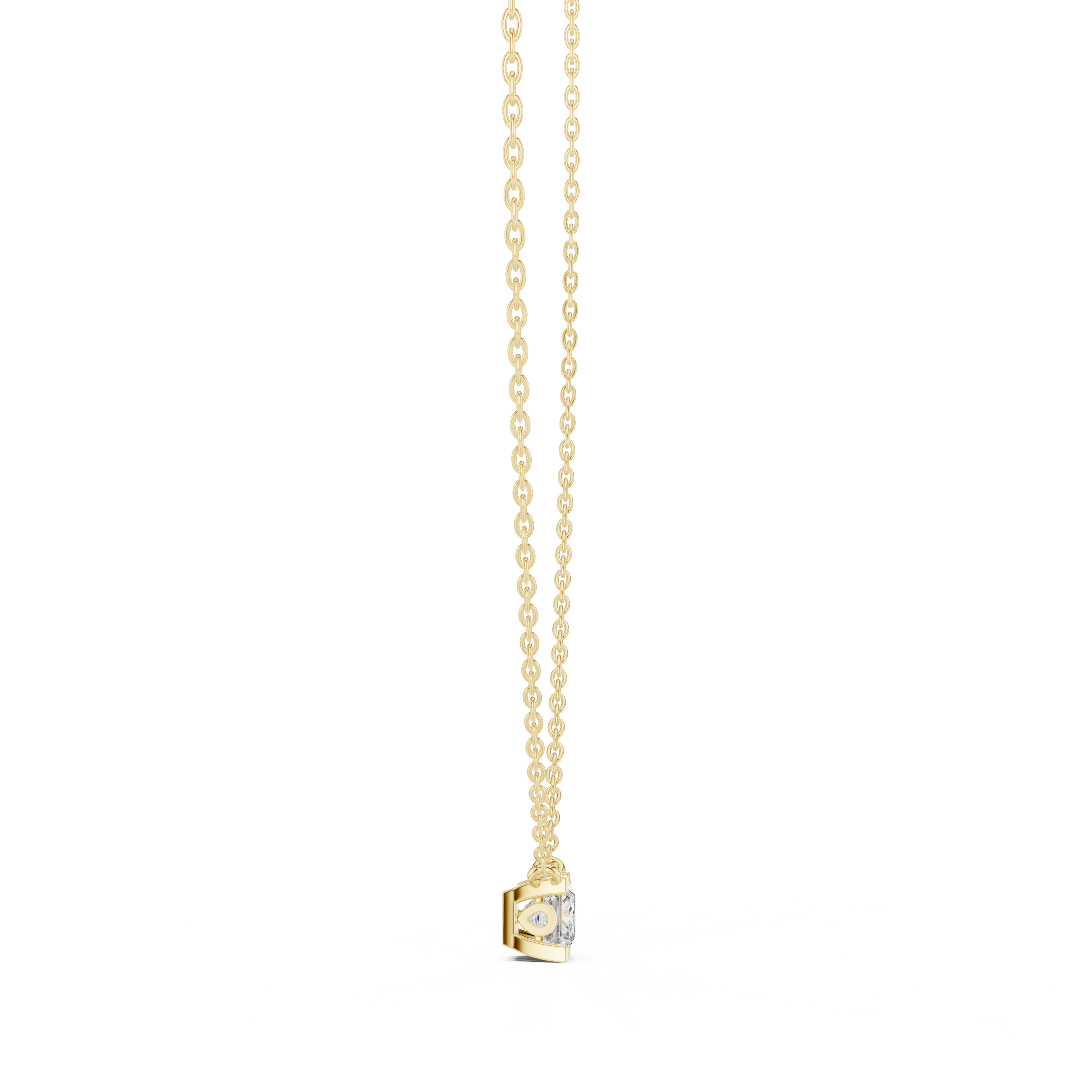 Princess Cut Solitaire Pendan