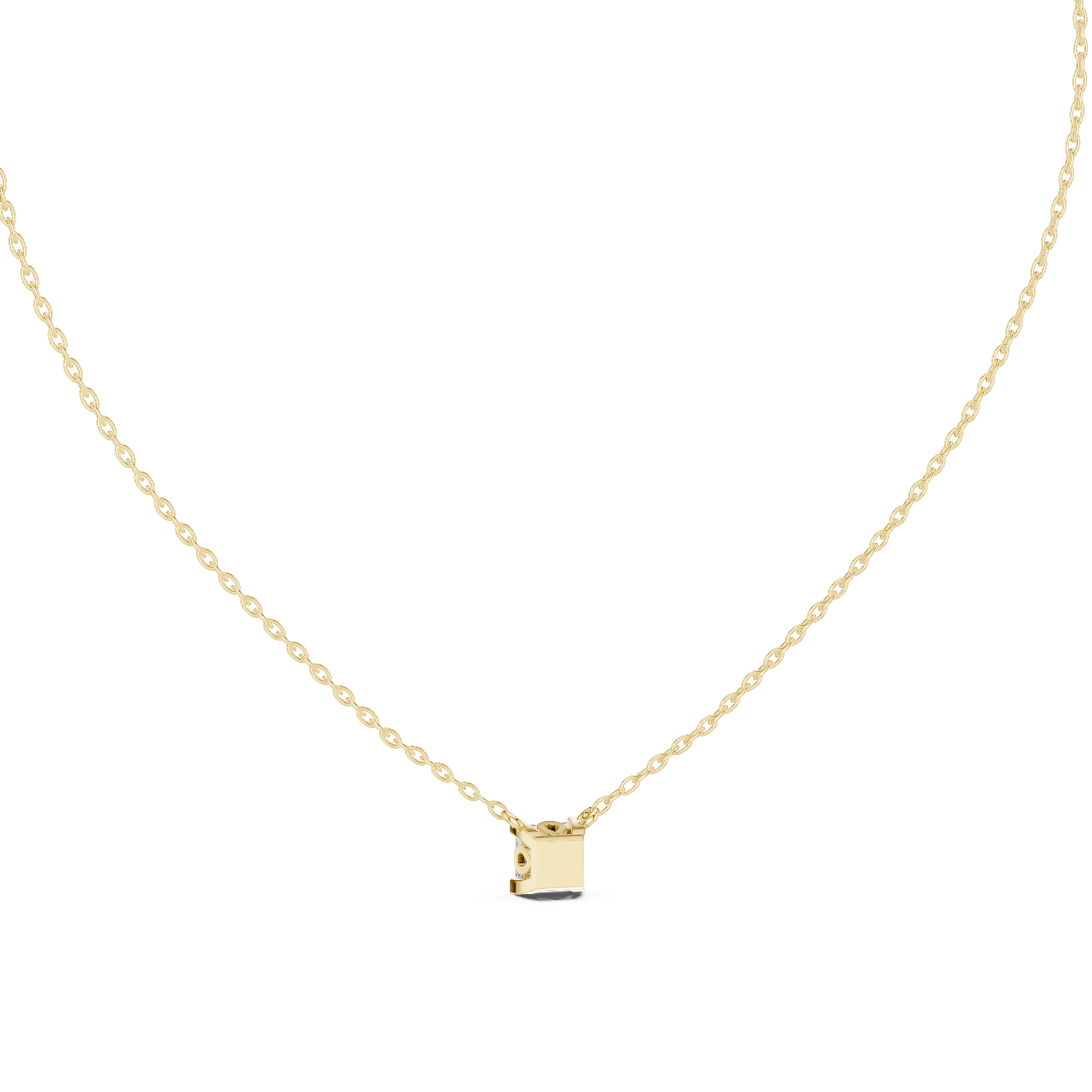 Princess Cut Solitaire Pendan