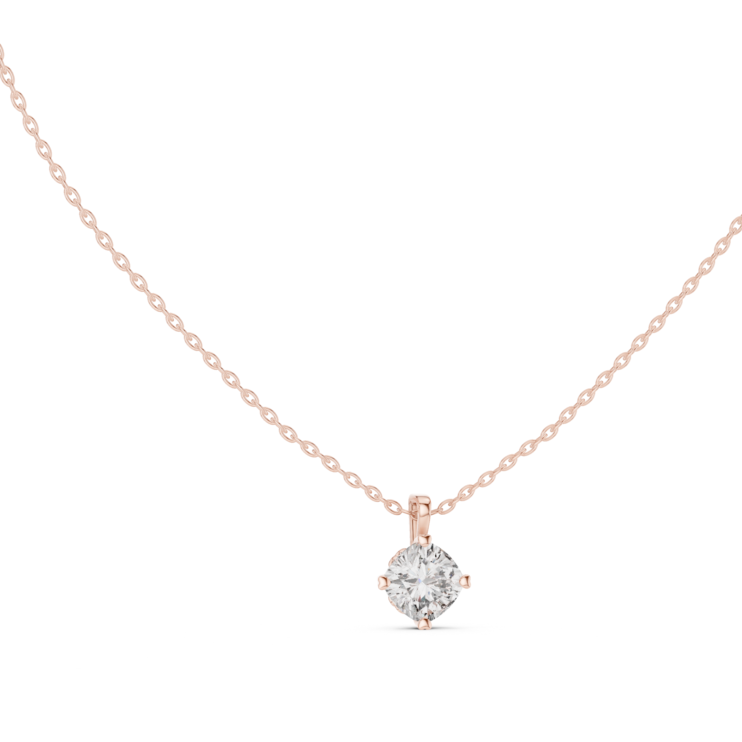 Round brilliant-cut diamond pendant