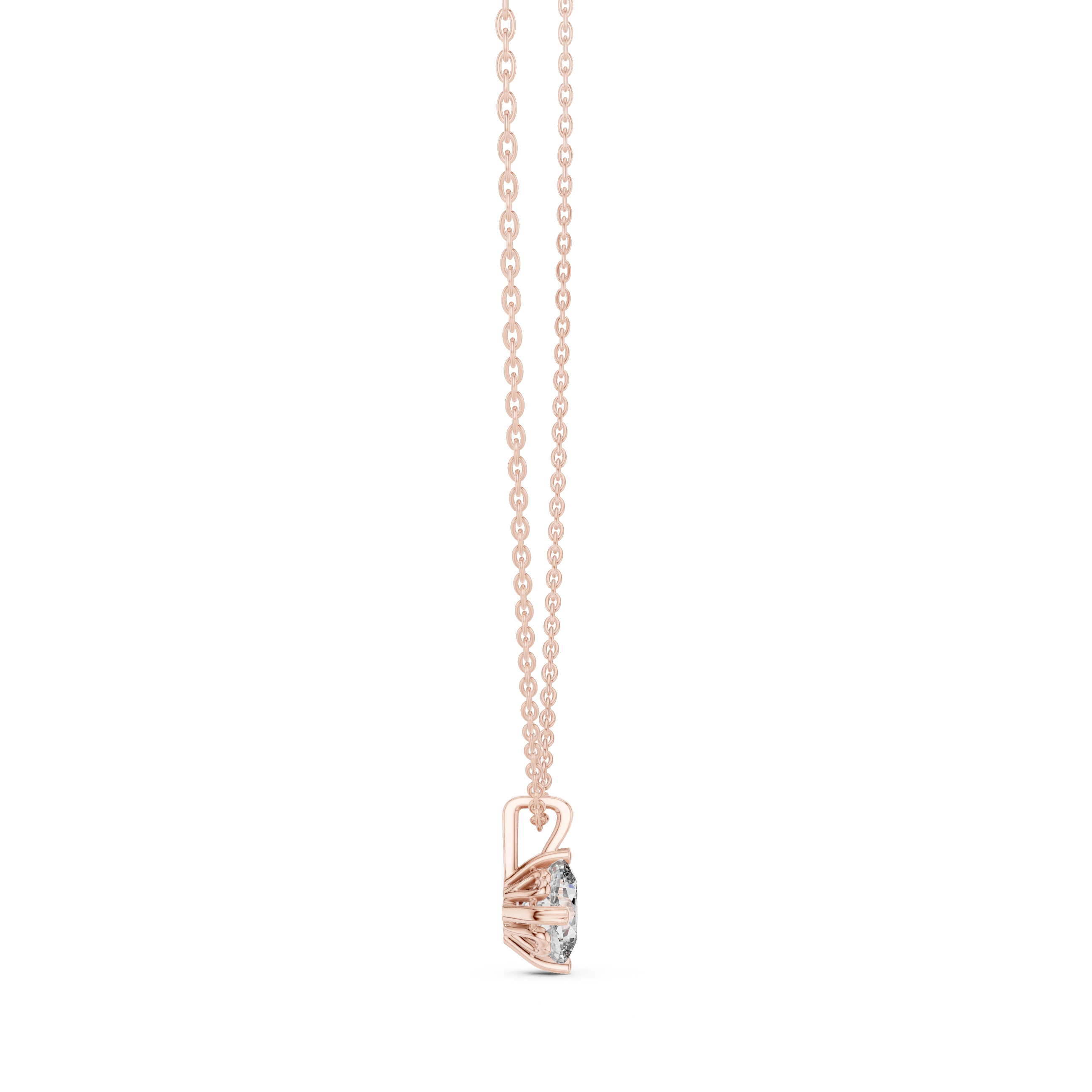 Round brilliant-cut diamond pendant