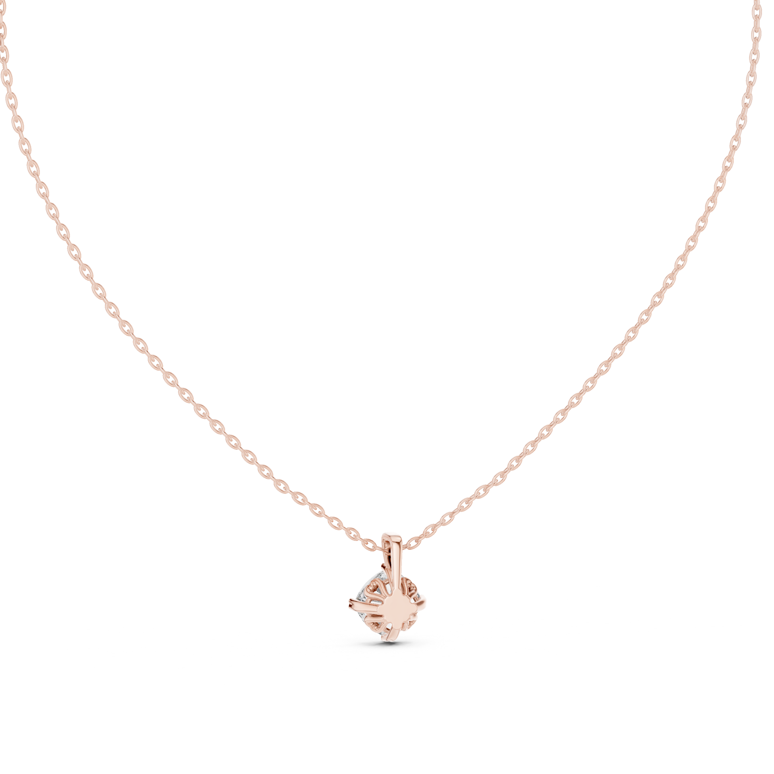 Round brilliant-cut diamond pendant