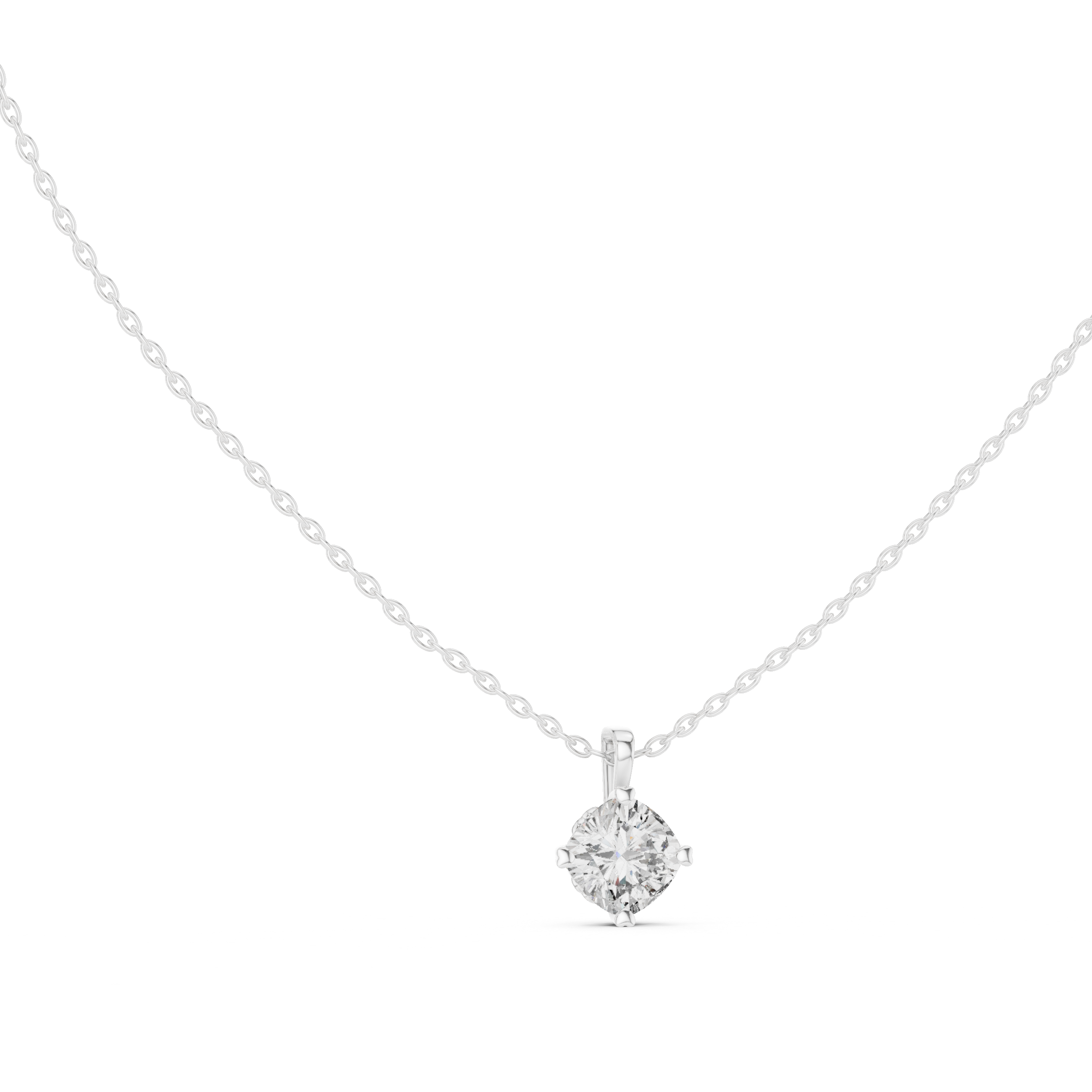 Round brilliant-cut diamond pendant