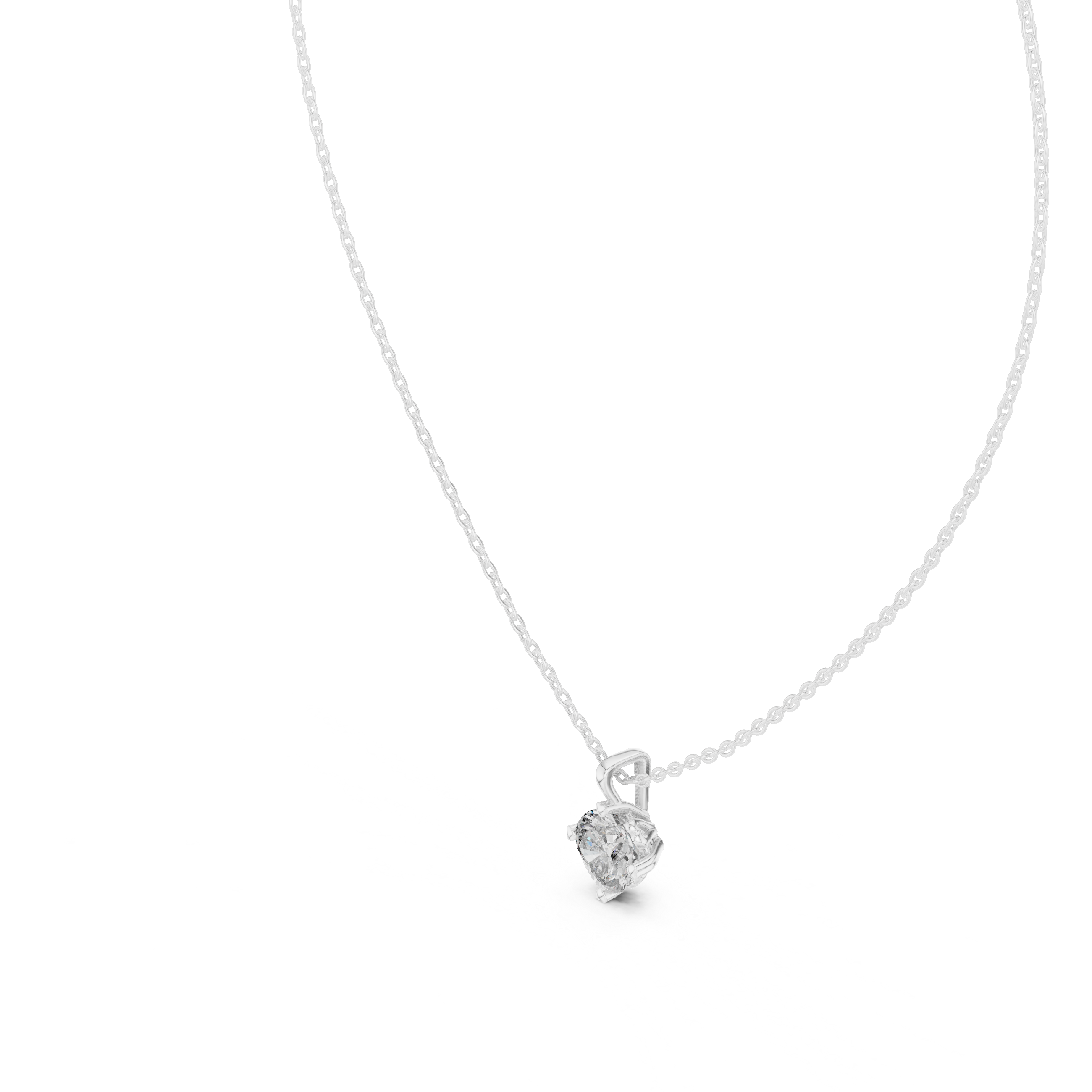 Round brilliant-cut diamond pendant