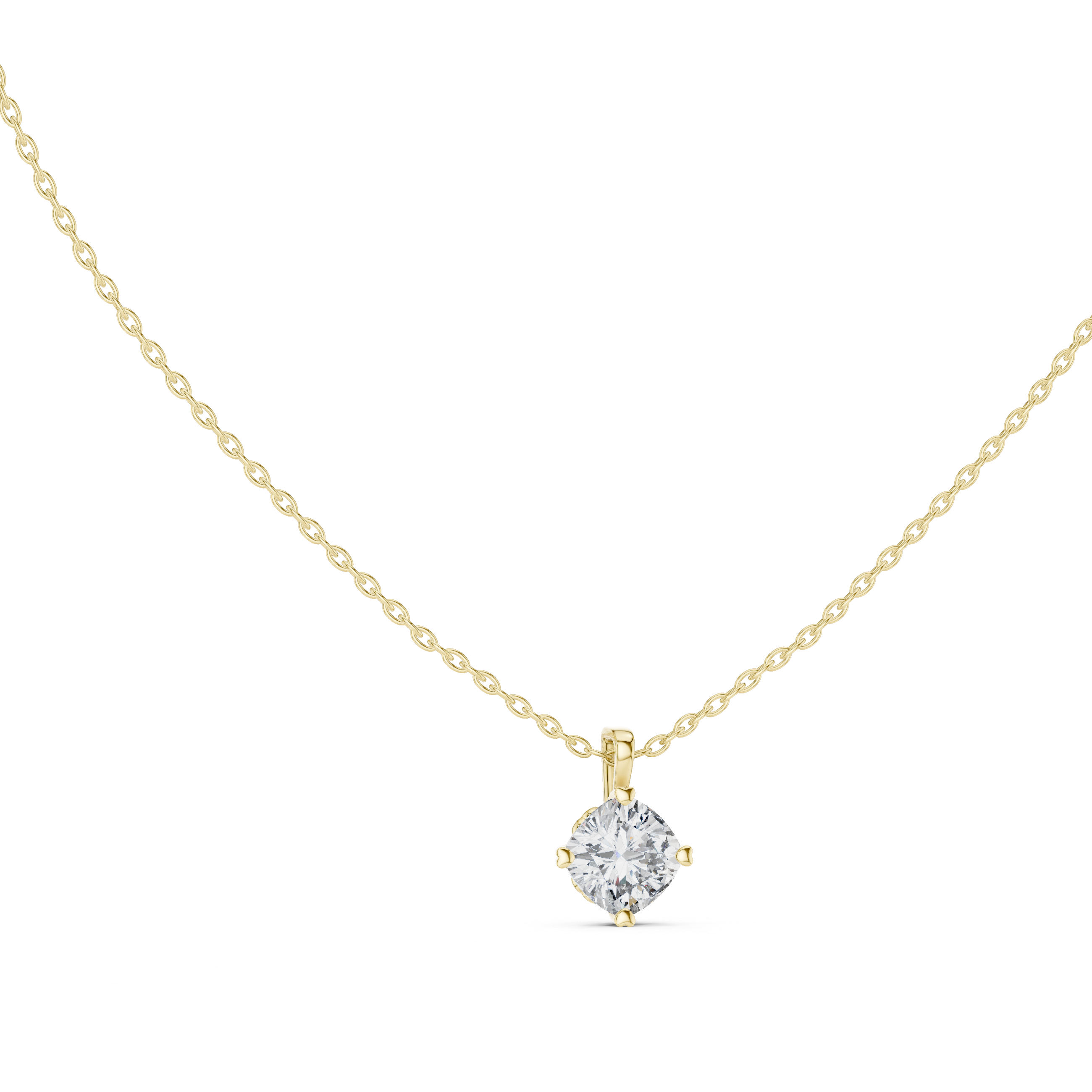 Round brilliant-cut diamond pendant