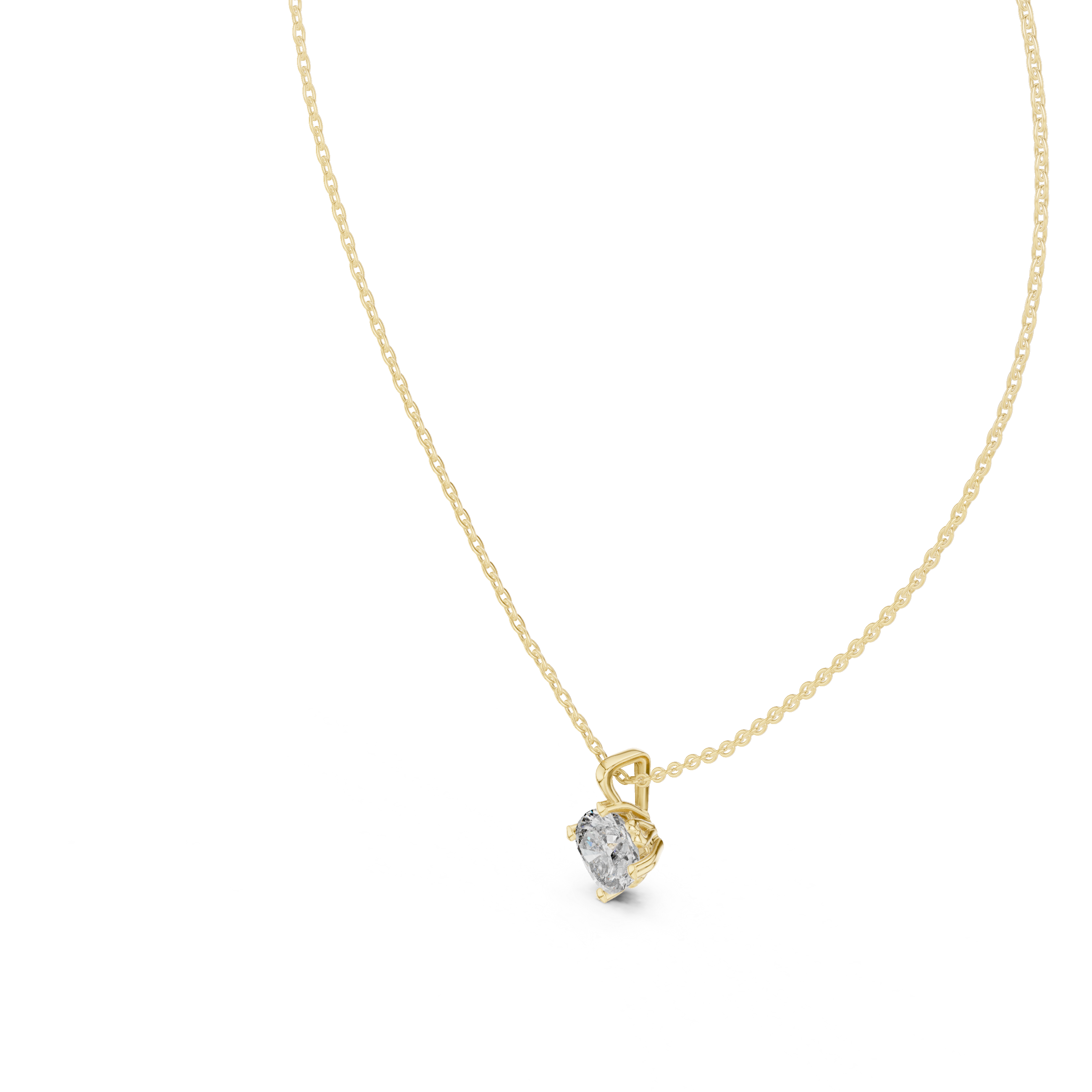 Round brilliant-cut diamond pendant