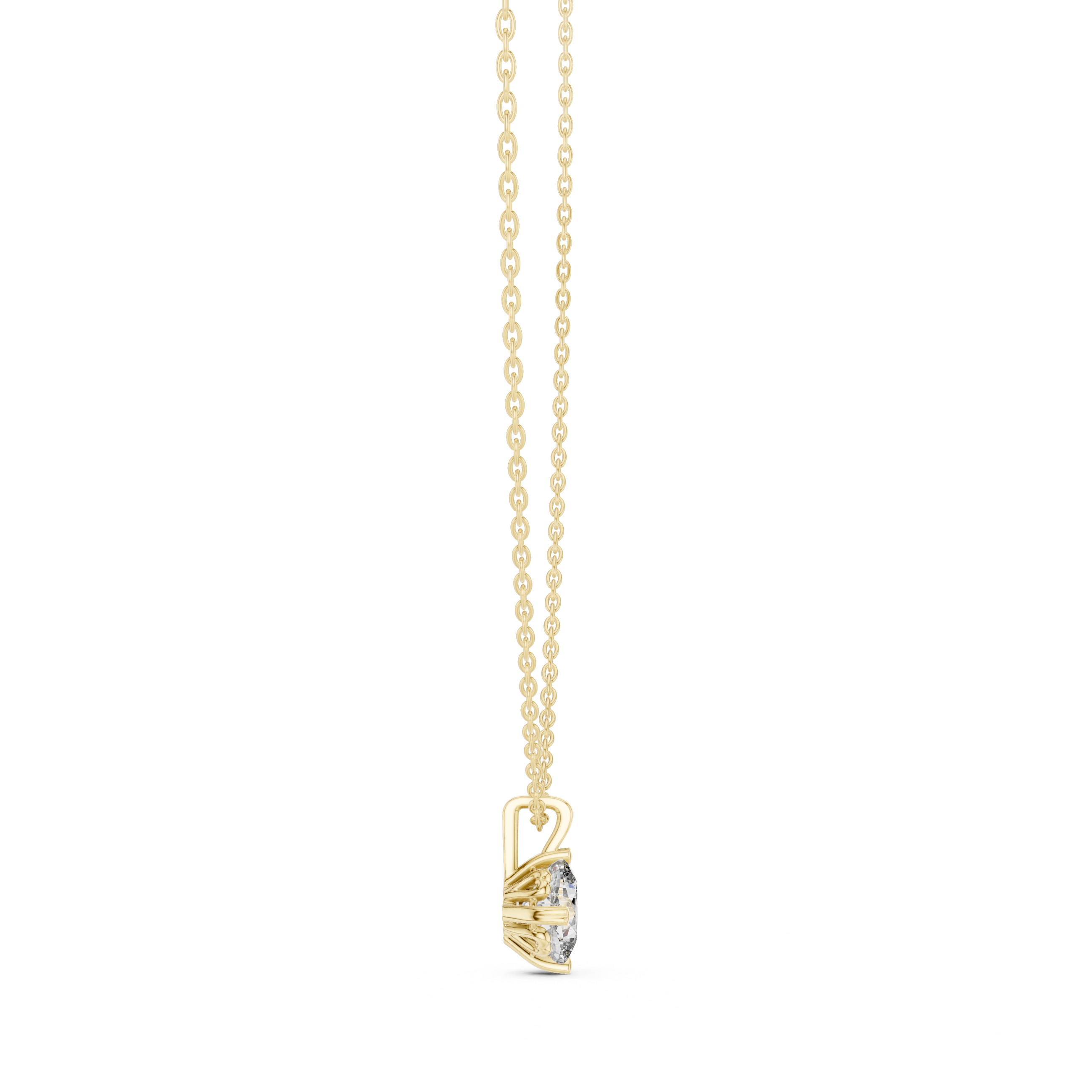 Round brilliant-cut diamond pendant
